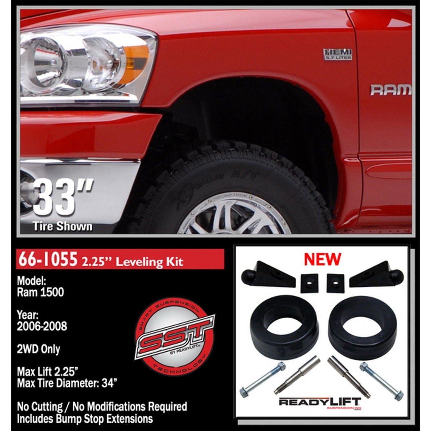 ReadyLIFT 2.25'' Leveling Kit (1500) 66-1055
