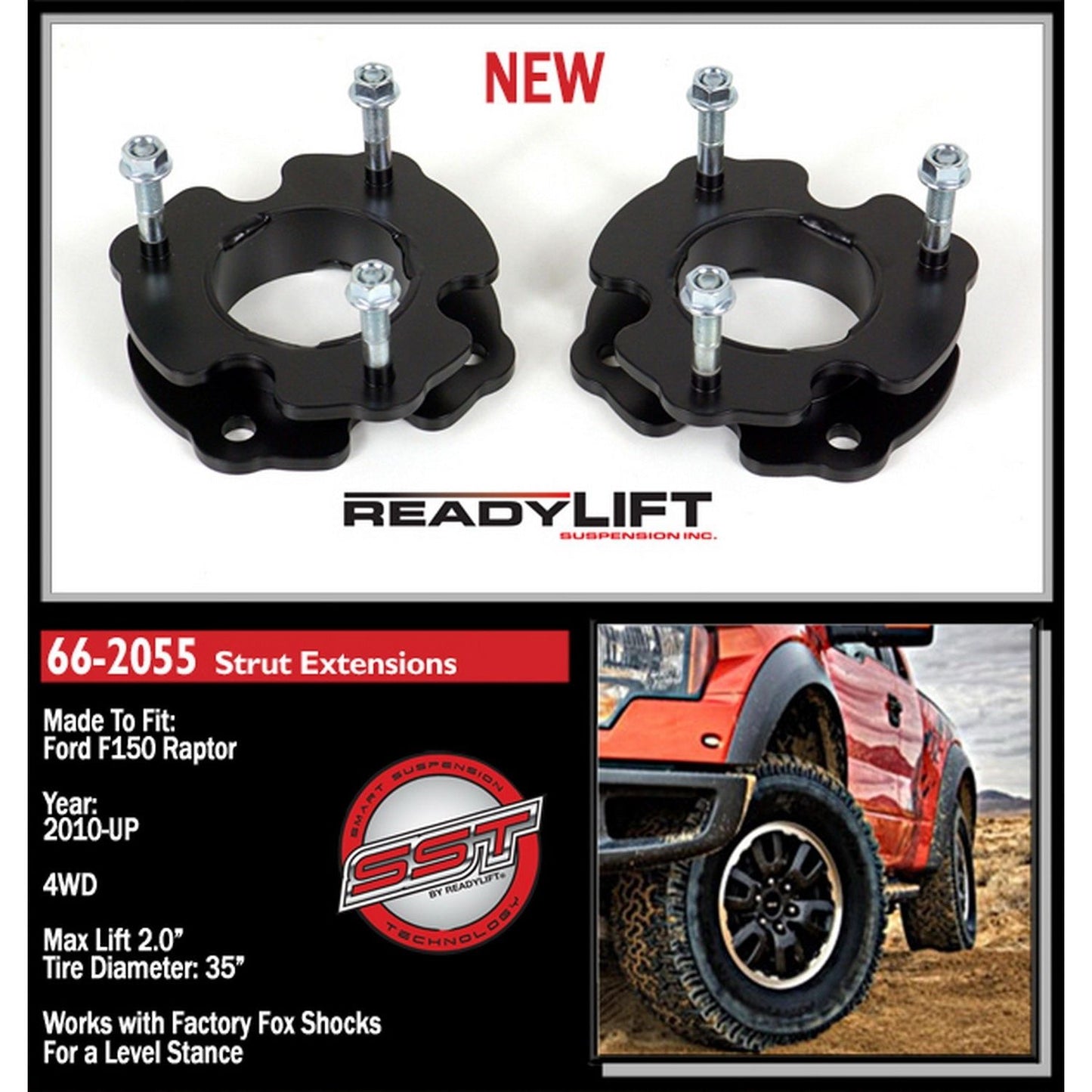 ReadyLIFT 2'' Leveling Kit (Raptor) 66-2055