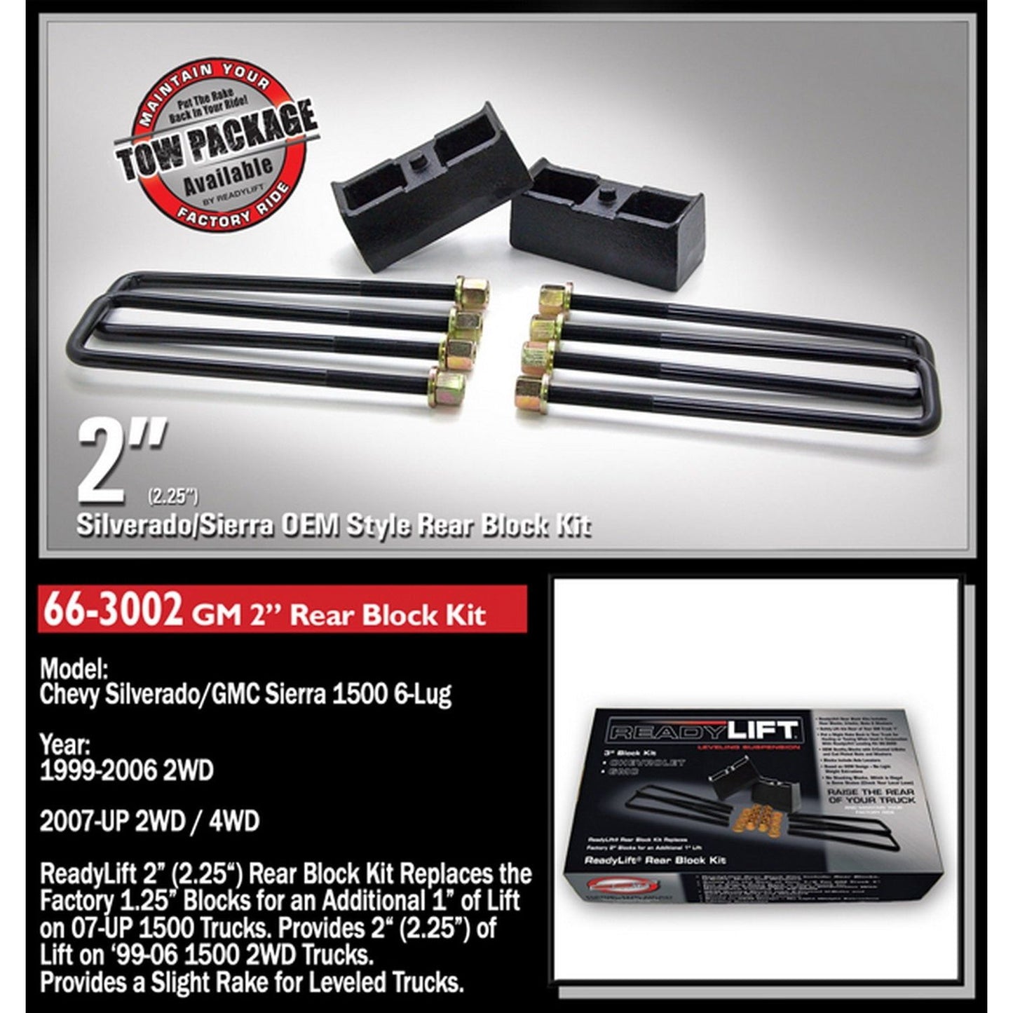 ReadyLIFT 2.25'' Rear Block Kit (1500) 66-3002