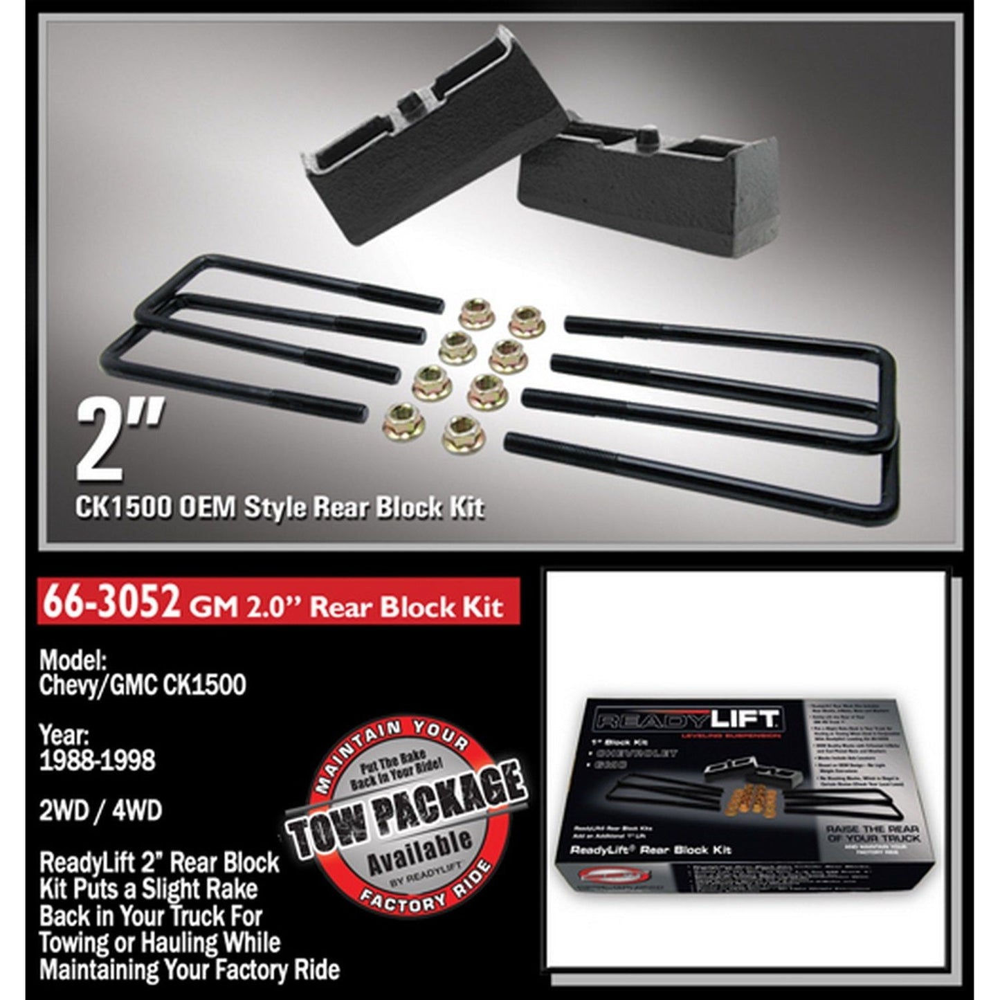 ReadyLIFT 2'' Rear Block Kit (1500/2500/3500HD) 66-3052