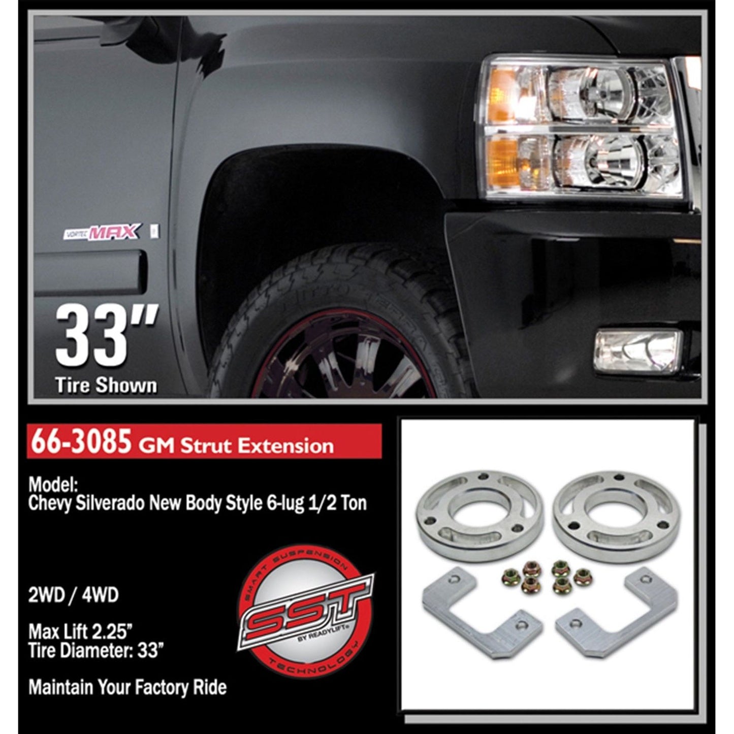 ReadyLIFT 2.25'' Front Leveling Kit (1500/Tahoe/Suburban/Yukon Xl/Escalade) 66-3085