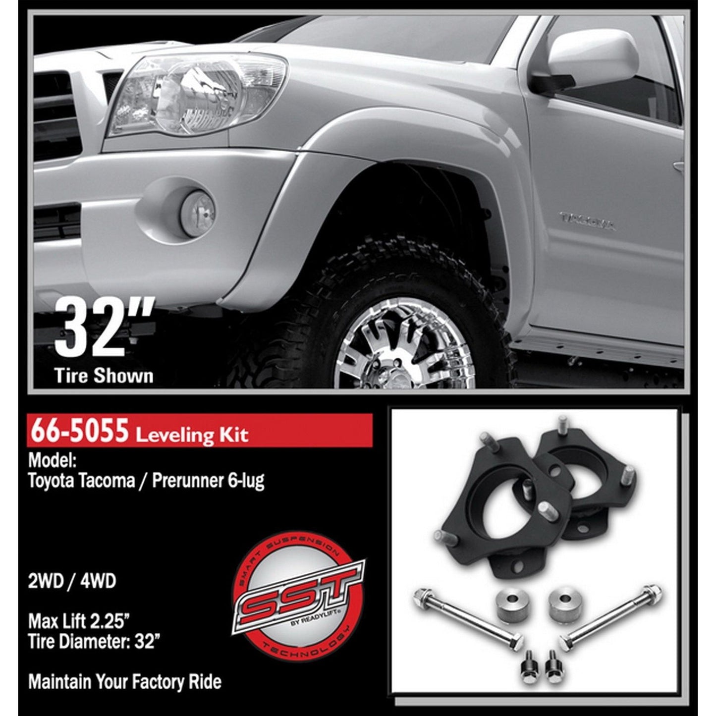 ReadyLIFT 2'' Front Leveling Kit (Tacoma Prerunner) 66-5055