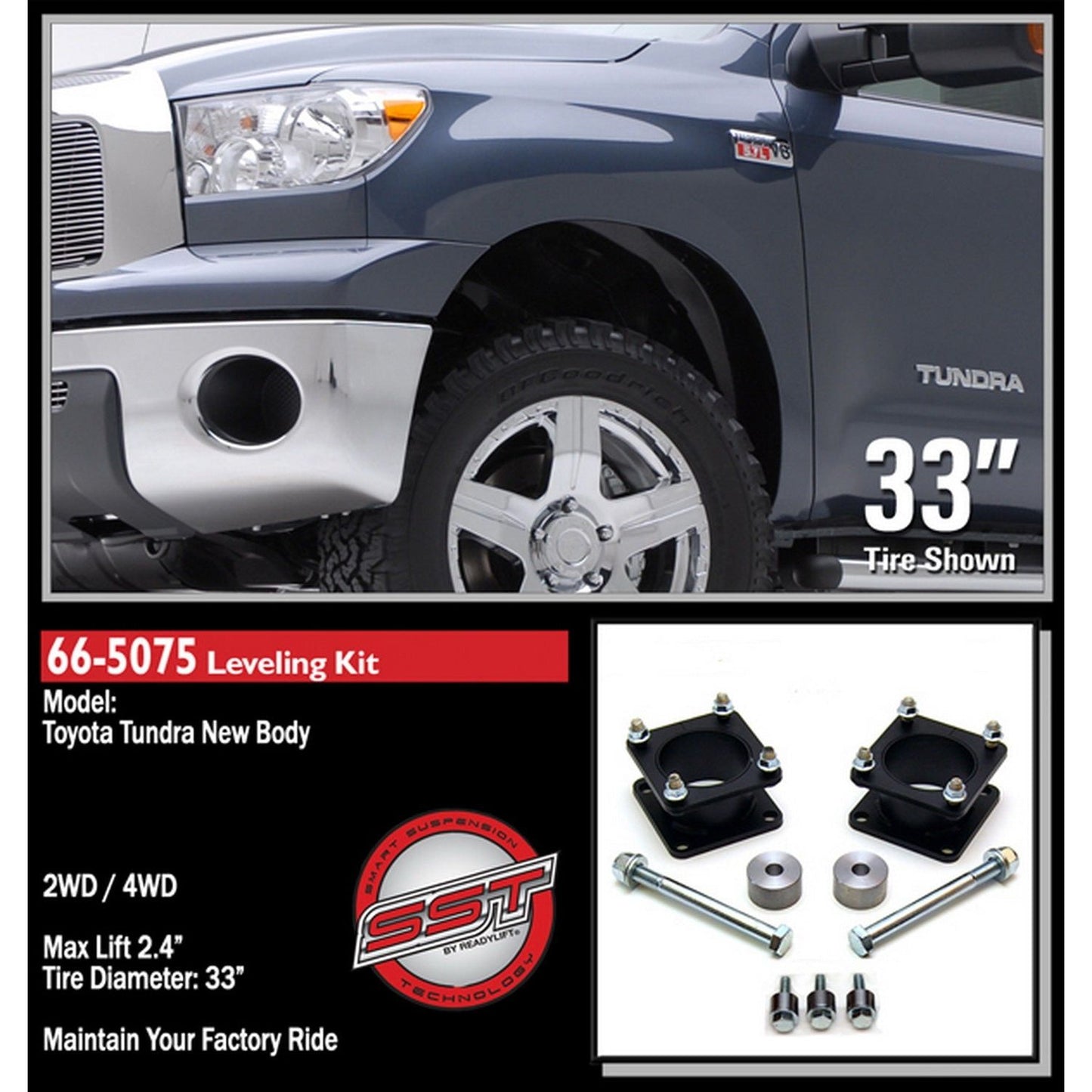 ReadyLIFT 2.4'' Front Leveling Kit (Tundra) 66-5075