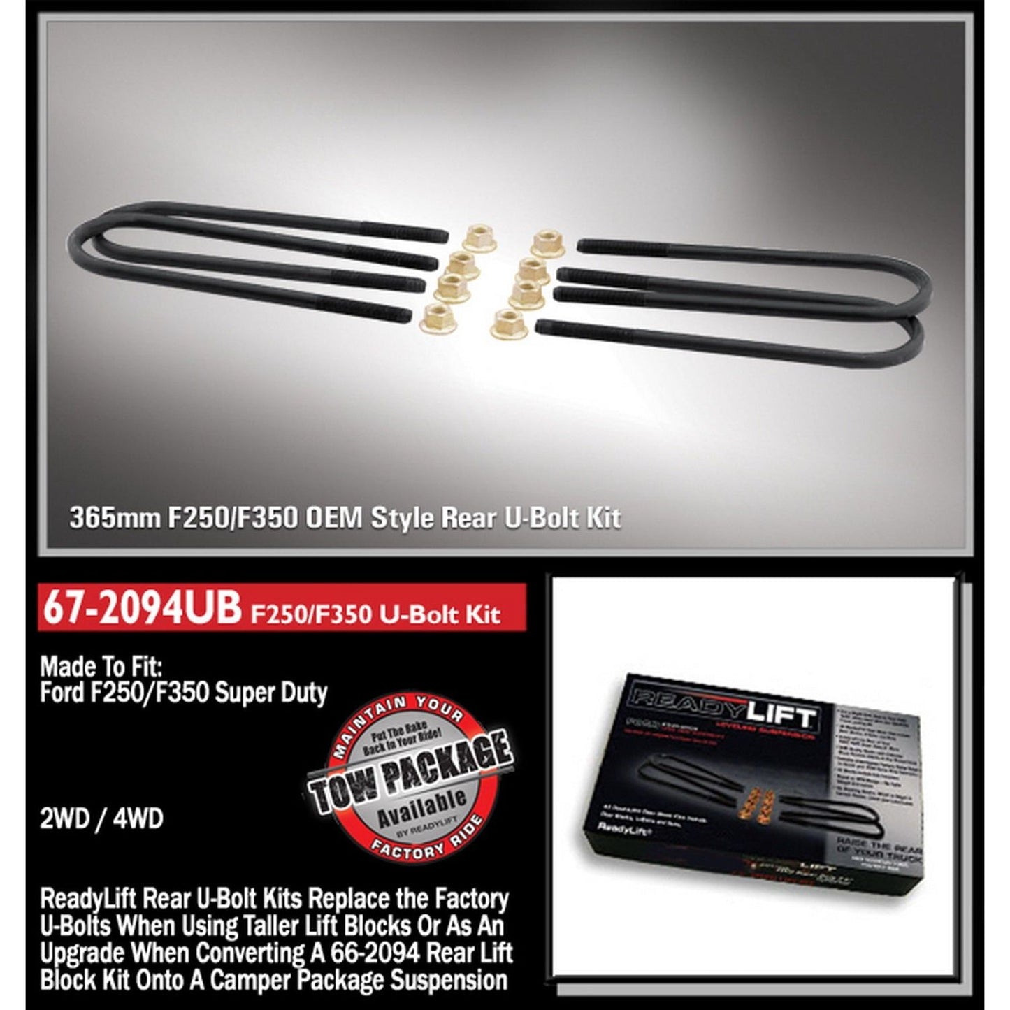 ReadyLIFT U-Bolt Kit (365 Mm) (F250/F350) 67-2094UB