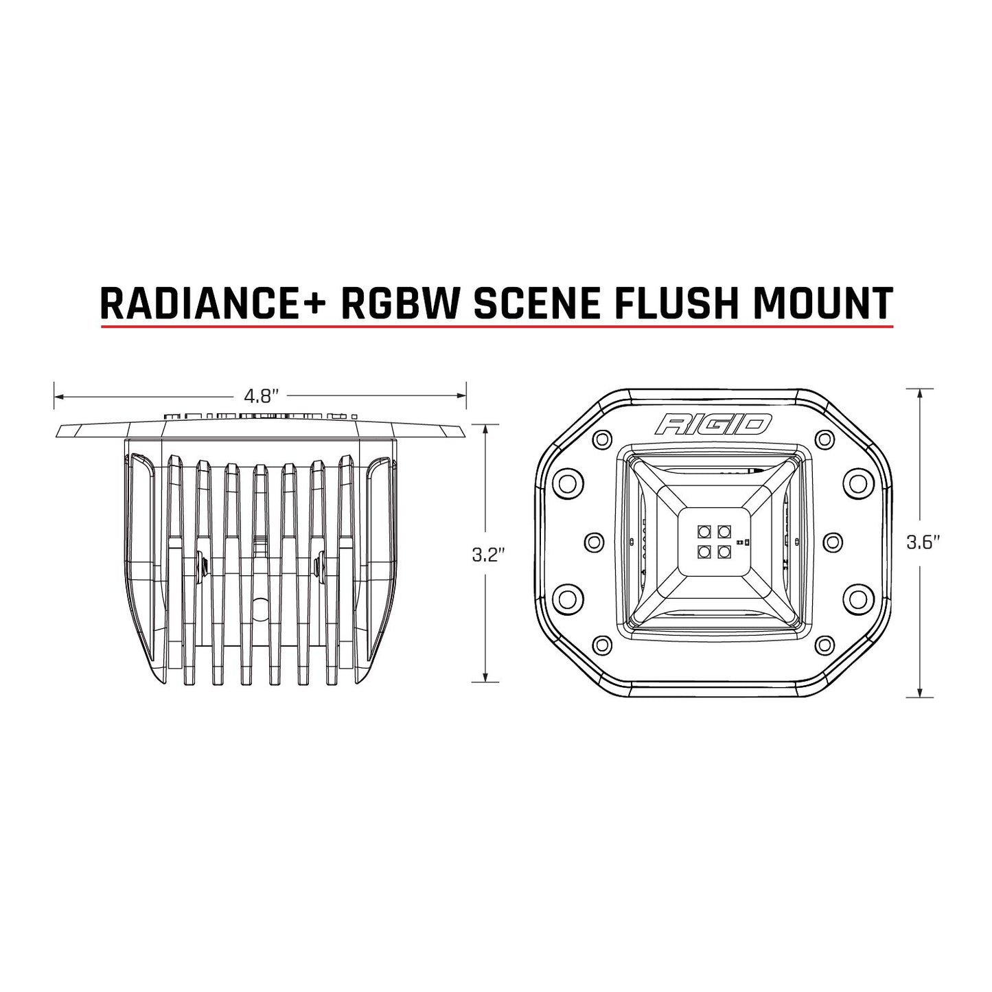 RIGID INDUSTRIES | Radiance Plus Scene RGBW Flush Mount Pair RIGID Industries | 682153