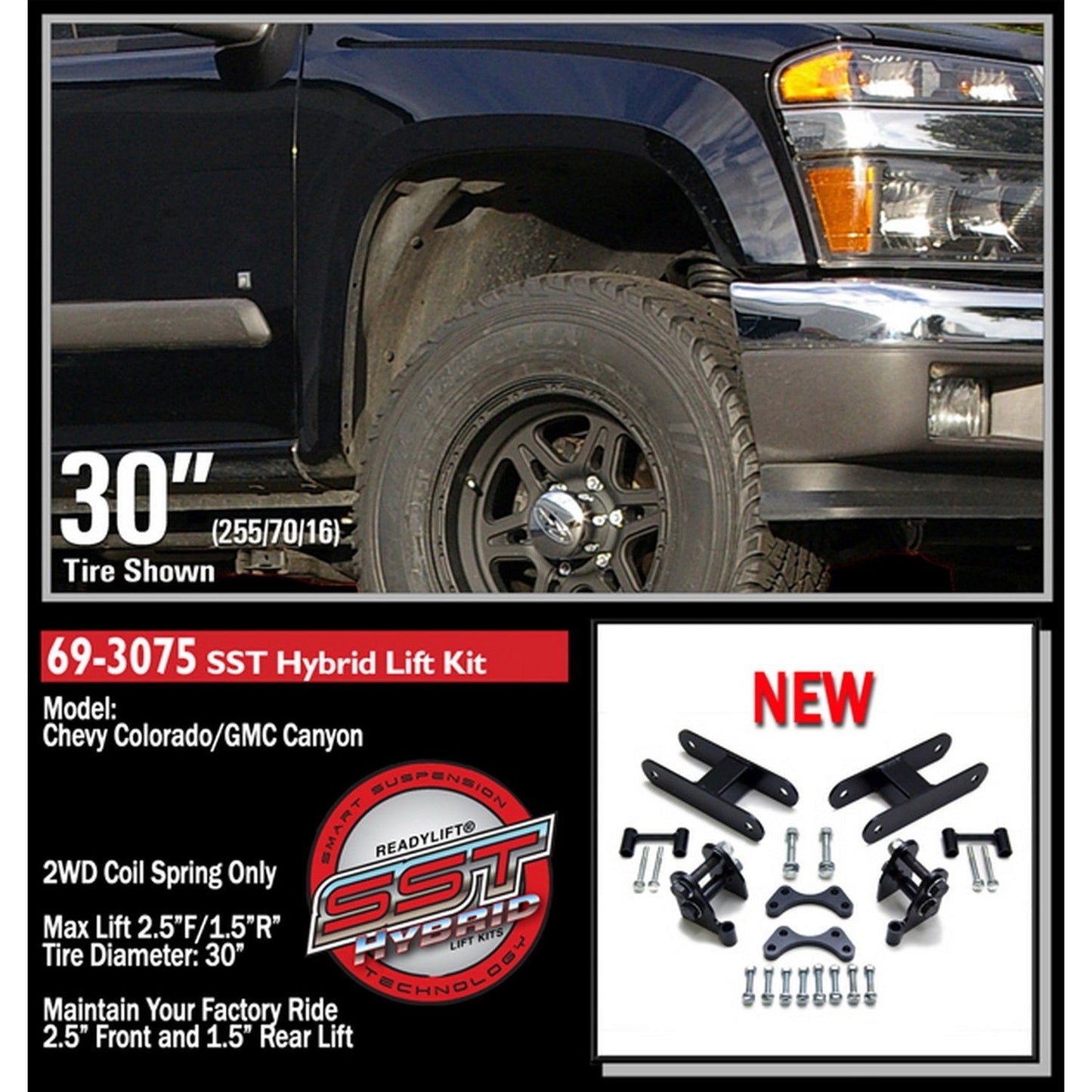 ReadyLIFT 2.25'' Front with 1.5'' Rear SST Lift Kit (Colorado/Canyon) 69-3075