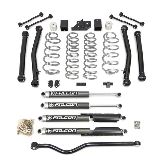 ReadyLIFT Terrain Flex 4-Arm Kit with Falcon 2.1 Shocks. 3.5'' (silver spring plus front track bar) (JL Wrangler) 69-6837