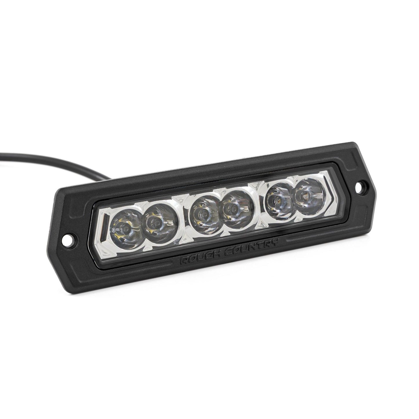 ROUGH COUNTRY 6 Inch Chrome Series LED Lights | Flush Mount | Pair | 70916A