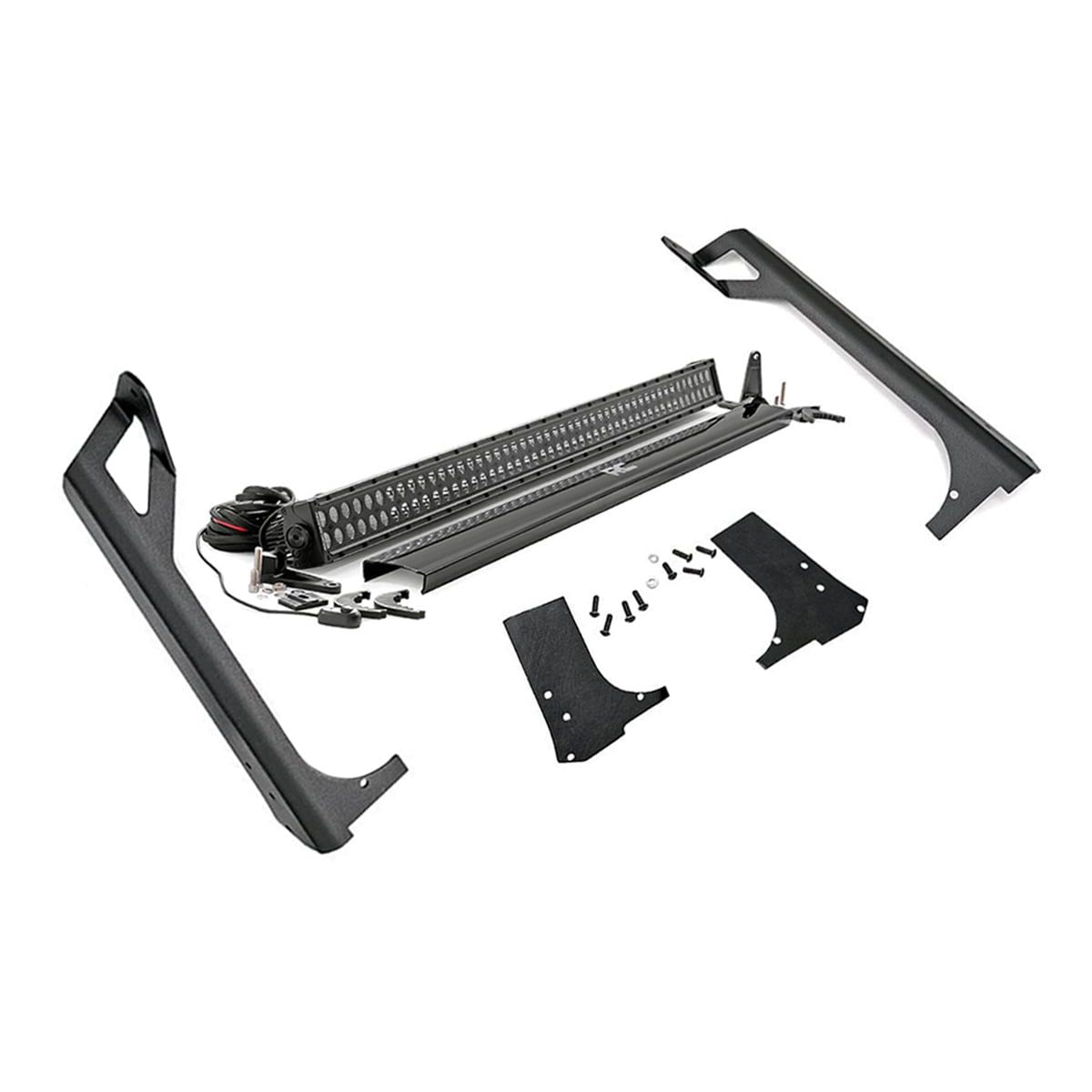 ROUGH COUNTRY LED Light Kit | Windshield Mount | 50" Black Dual Row | Jeep Wrangler TJ (97-06) | 70503BL