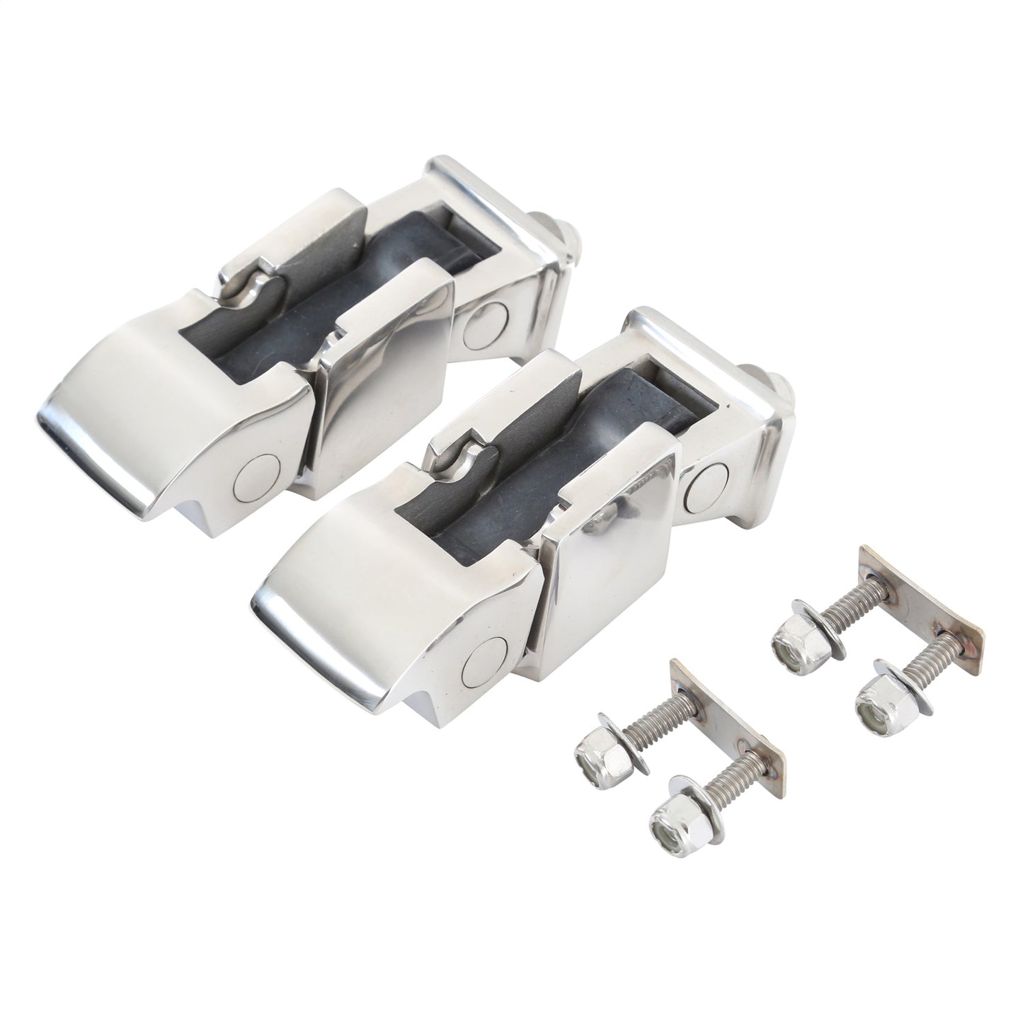 Smittybilt Hood Catch Pair Cast Stainless No Drill Installation I 74334