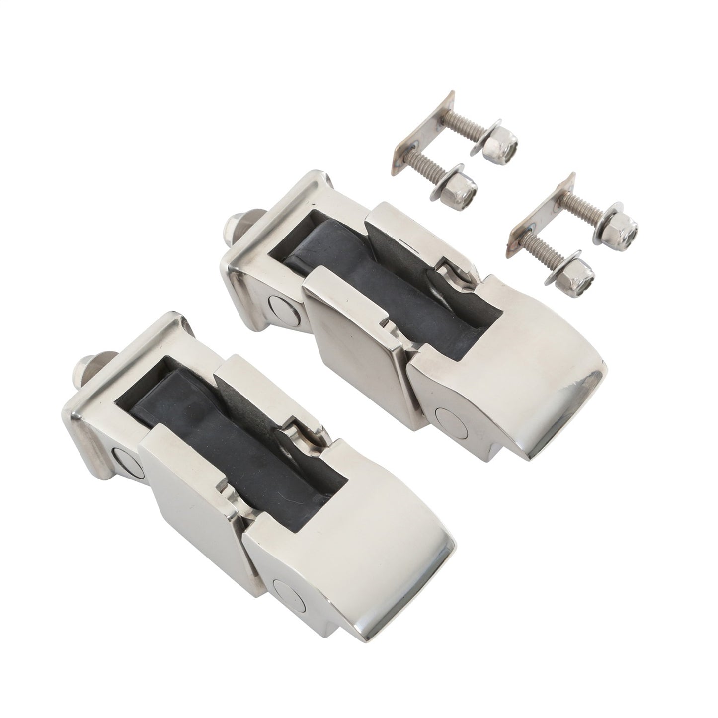 Smittybilt Hood Catch Pair Cast Stainless No Drill Installation I 74334