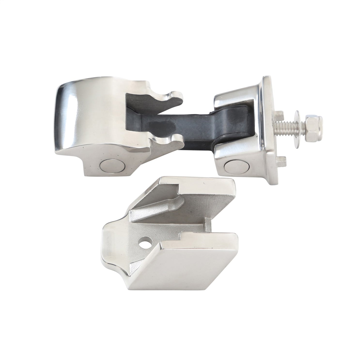 Smittybilt Hood Catch Pair Cast Stainless No Drill Installation I 74334