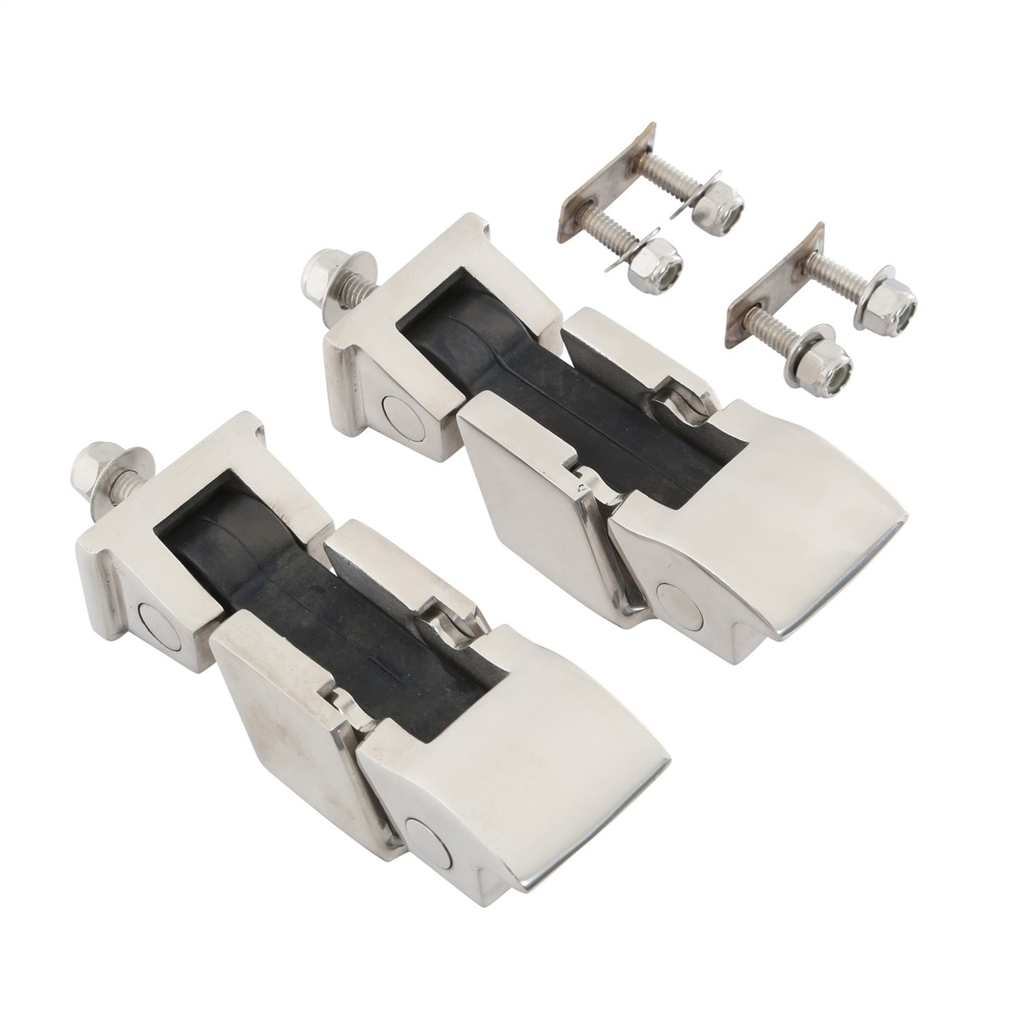 Smittybilt Hood Catch Pair Cast Stainless No Drill Installation I 74335