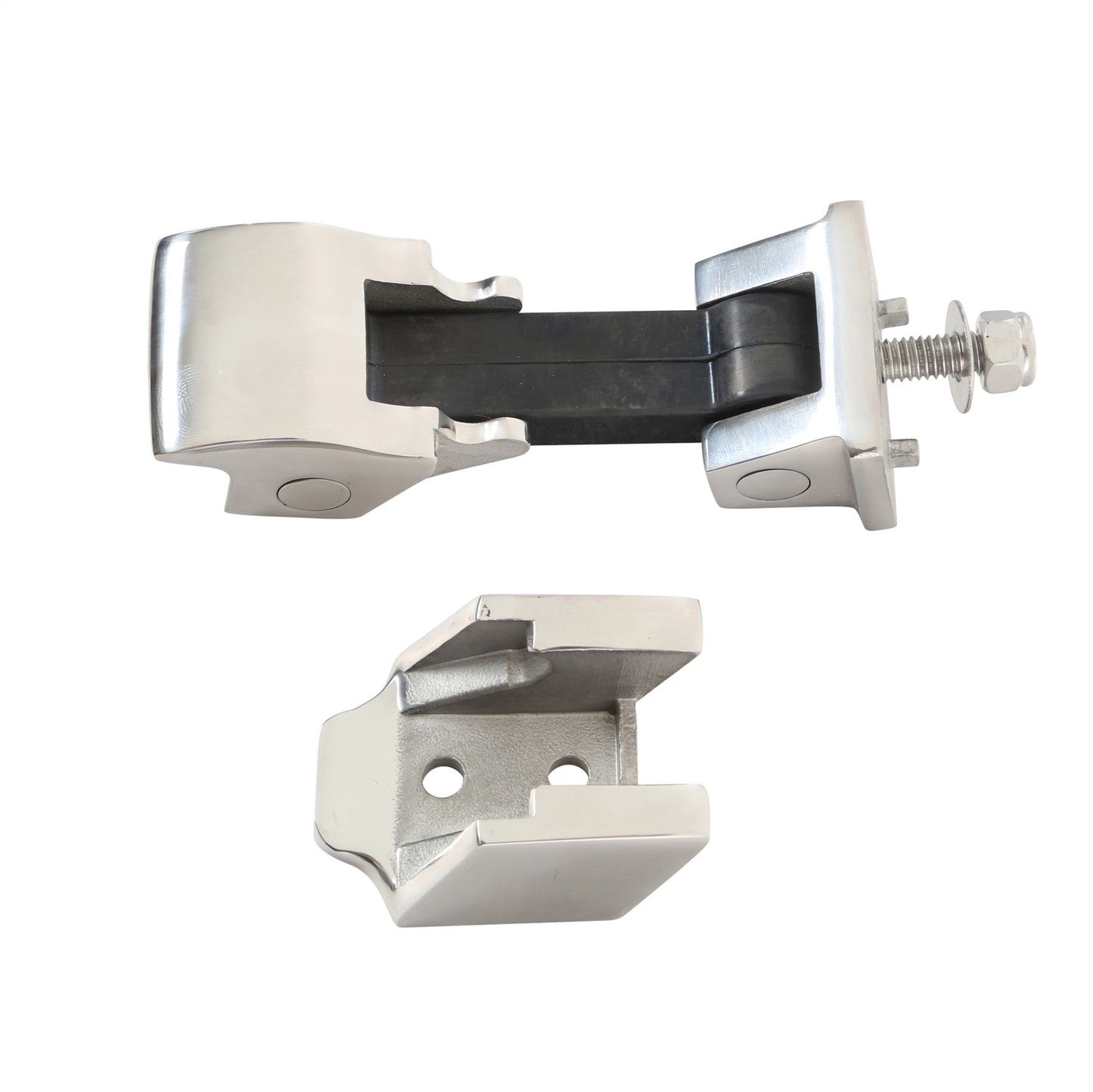 Smittybilt Hood Catch Pair Cast Stainless No Drill Installation I 74335