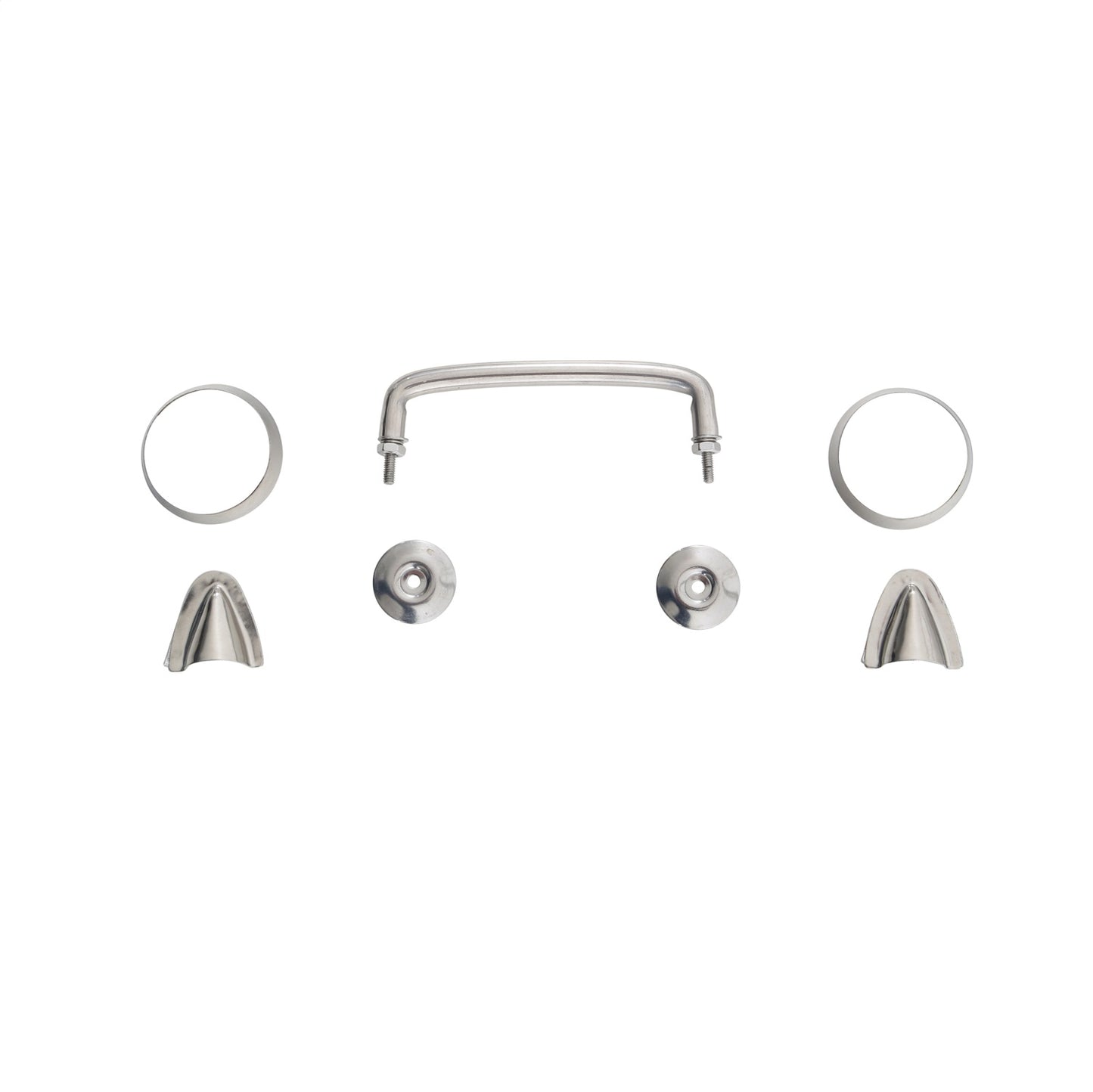 Smittybilt Complete Hood Kit Incl. Hood Hinges Windshield Tie Down Kit Hood Vent Footman Loop Stainless Steel No Drilling Installation I 7465