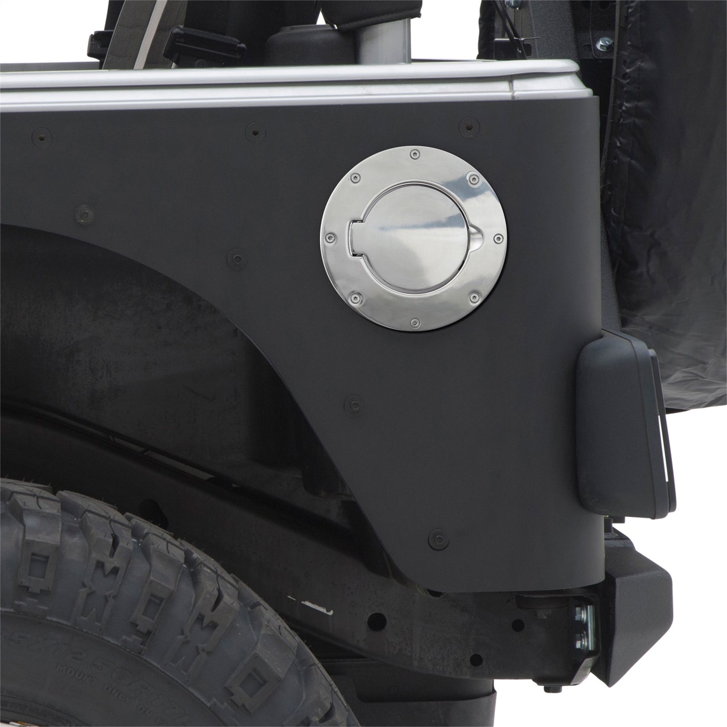 Smittybilt Billet Style Gas Cover Polished No Drilling Installation I 75000