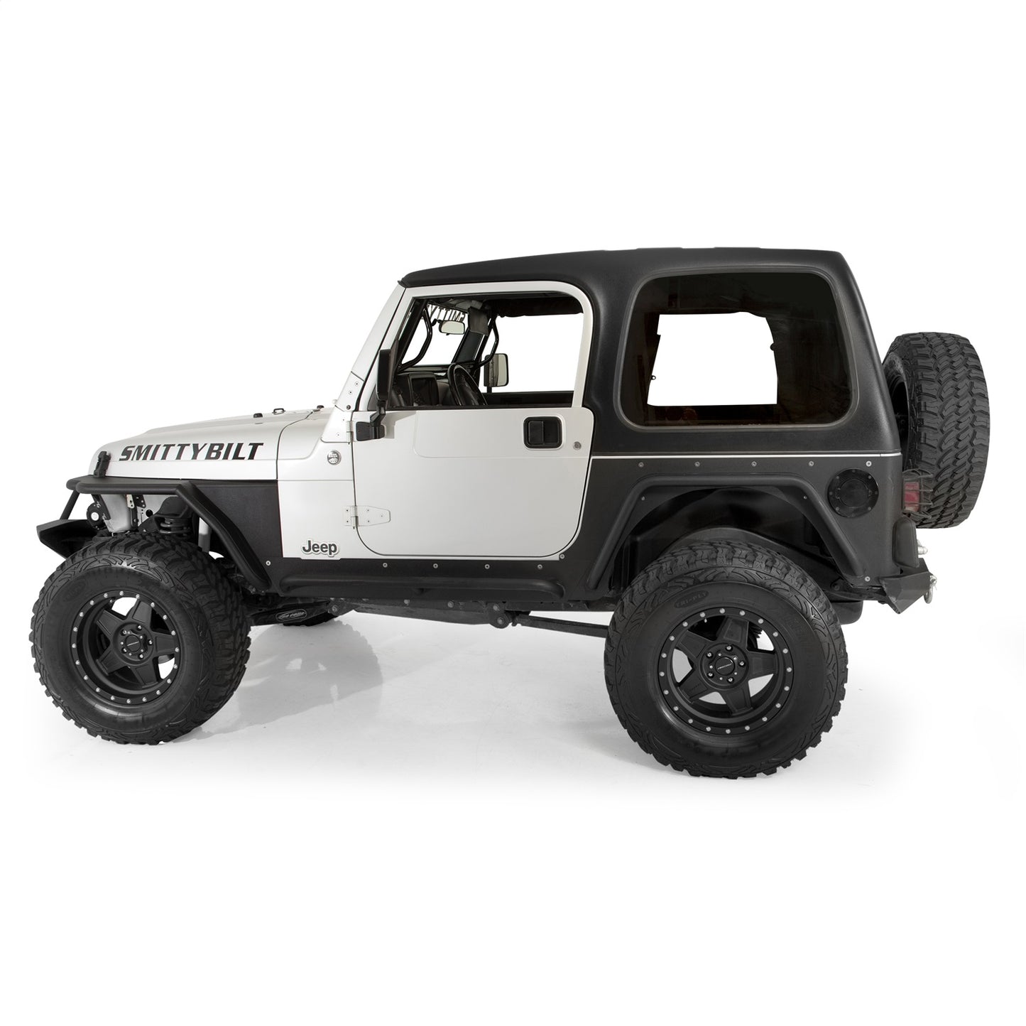 Smittybilt Billet Style Gas Cover Black No Drilling Installation I 75006