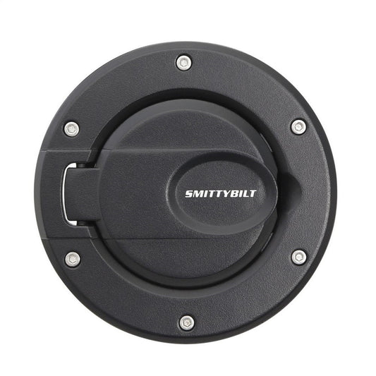Smittybilt Billet Style Gas Cover No Drilling Installation Black I 75007