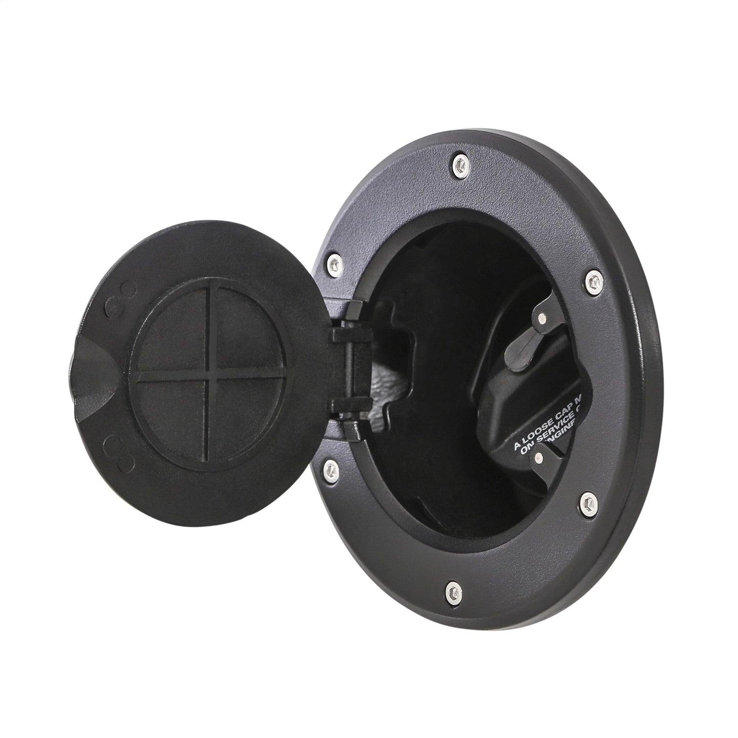 Smittybilt Billet Style Gas Cover No Drilling Installation Black I 75007