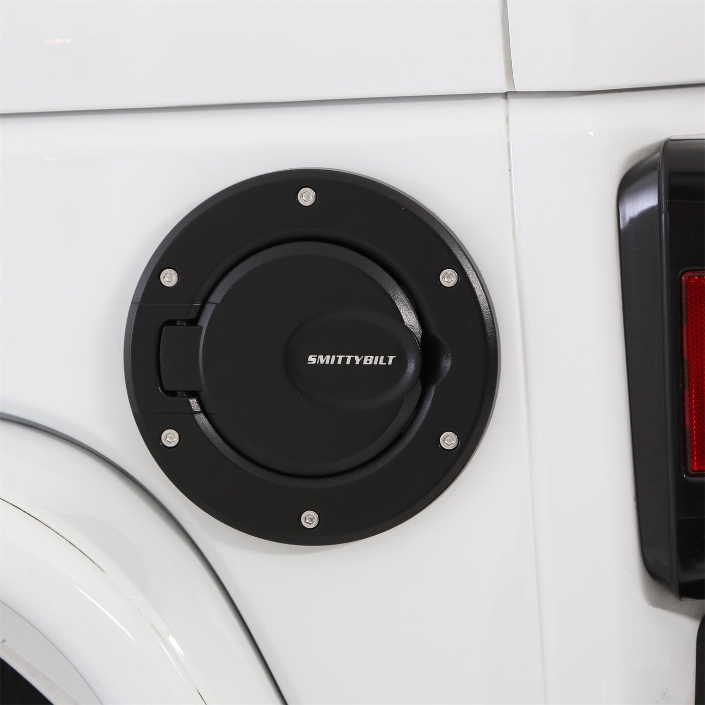 Smittybilt Billet Style Gas Cover No Drilling Installation Black I 75007