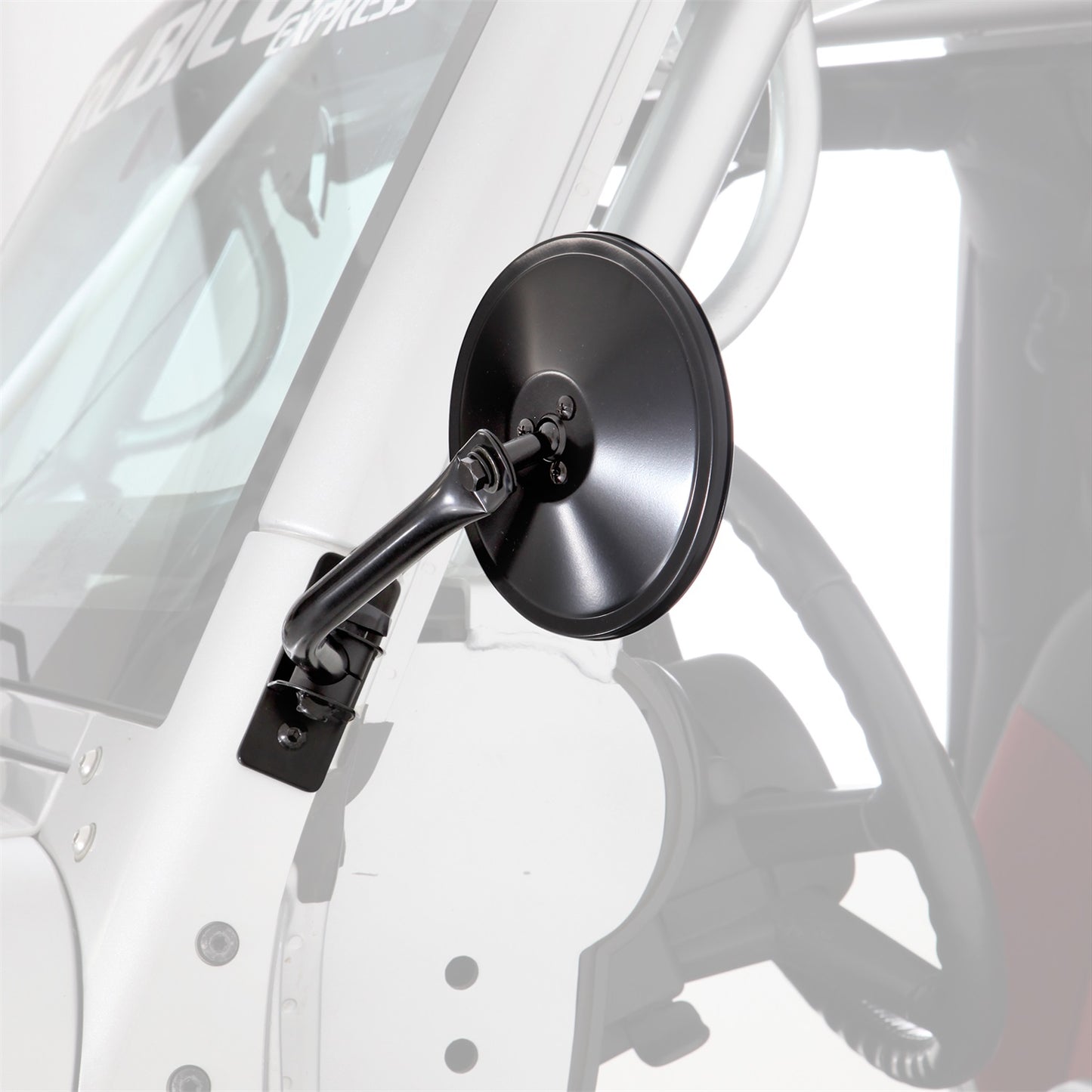 Smittybilt Side Mirror Kit Pair Black No Drill Installation I 7618