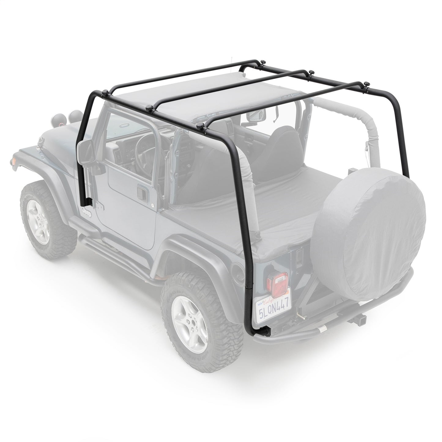 Smittybilt SRC Roof Rack Black Textured No Drill Installation I 76713