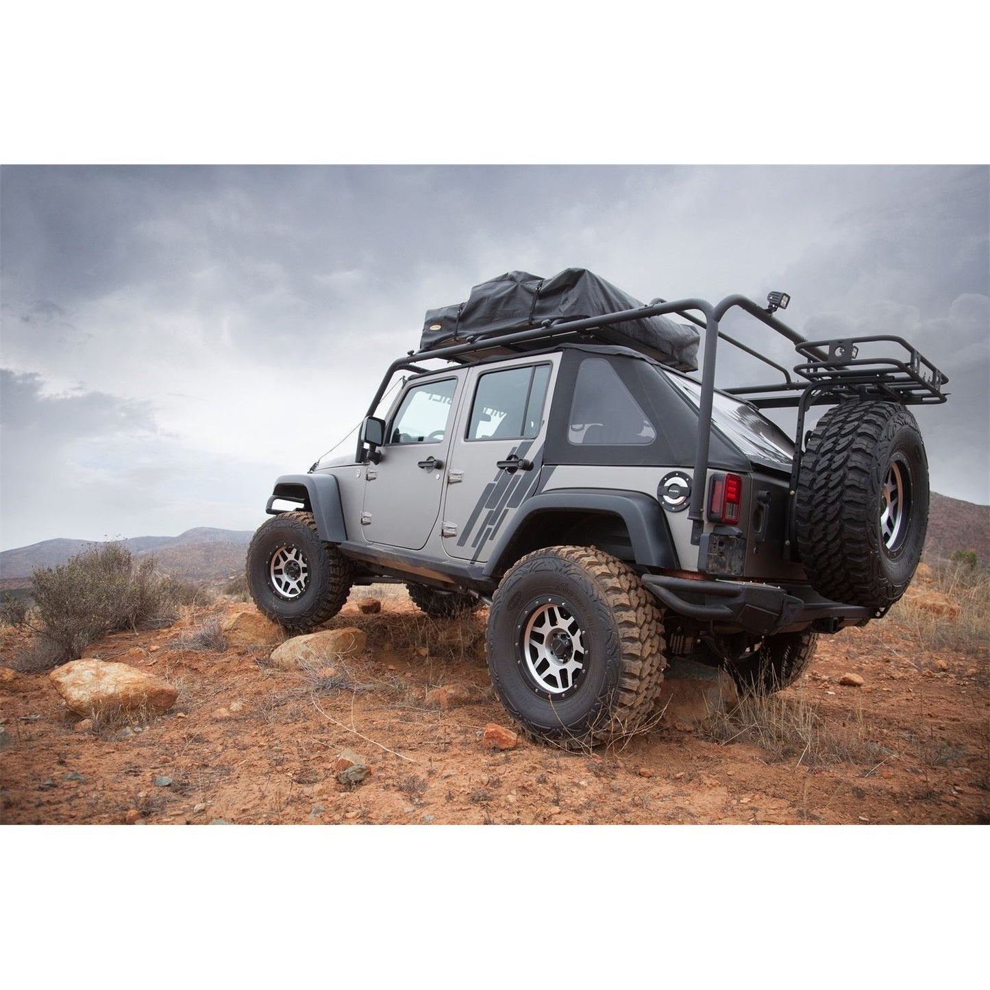 Smittybilt SRC Roof Rack Black Textured No Drill Installation I 76717