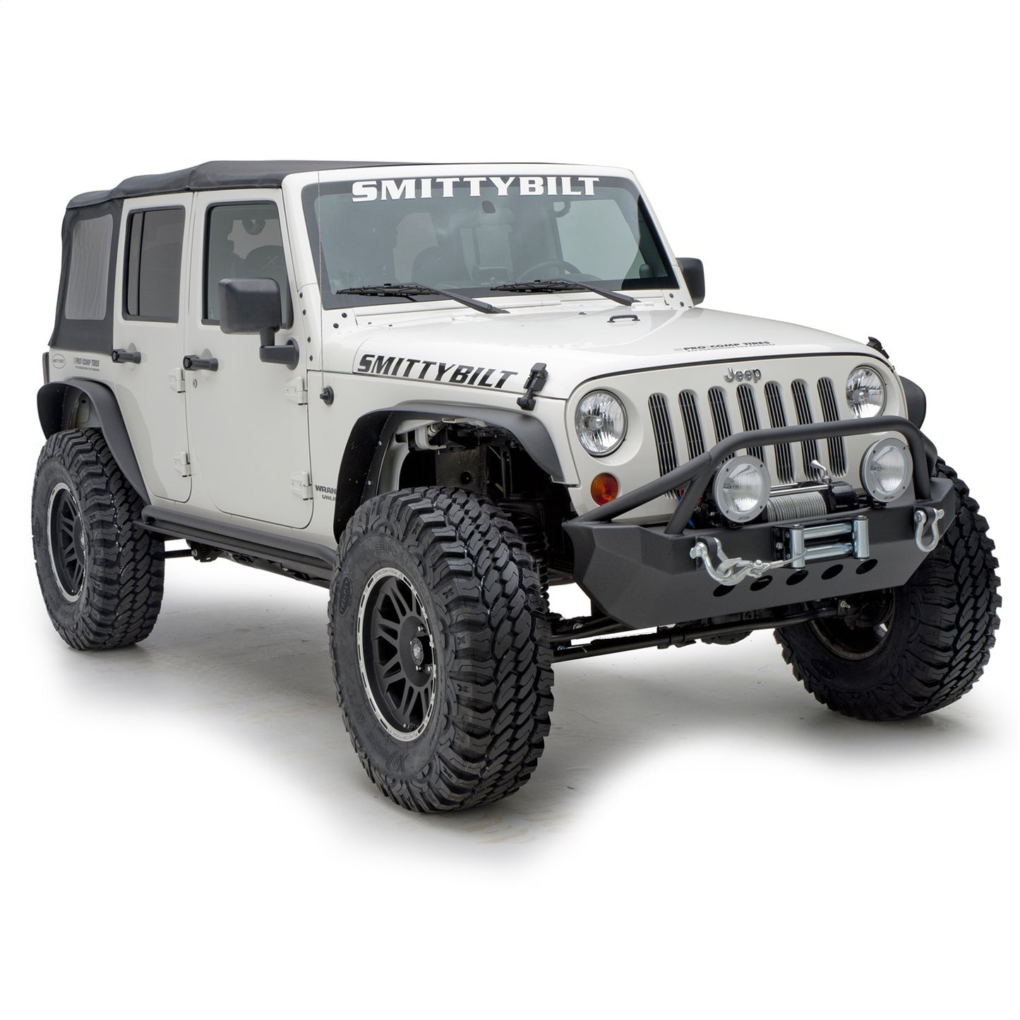 Smittybilt XRC Fender Flare Set Front And Rear Textured Black Steel I 76837