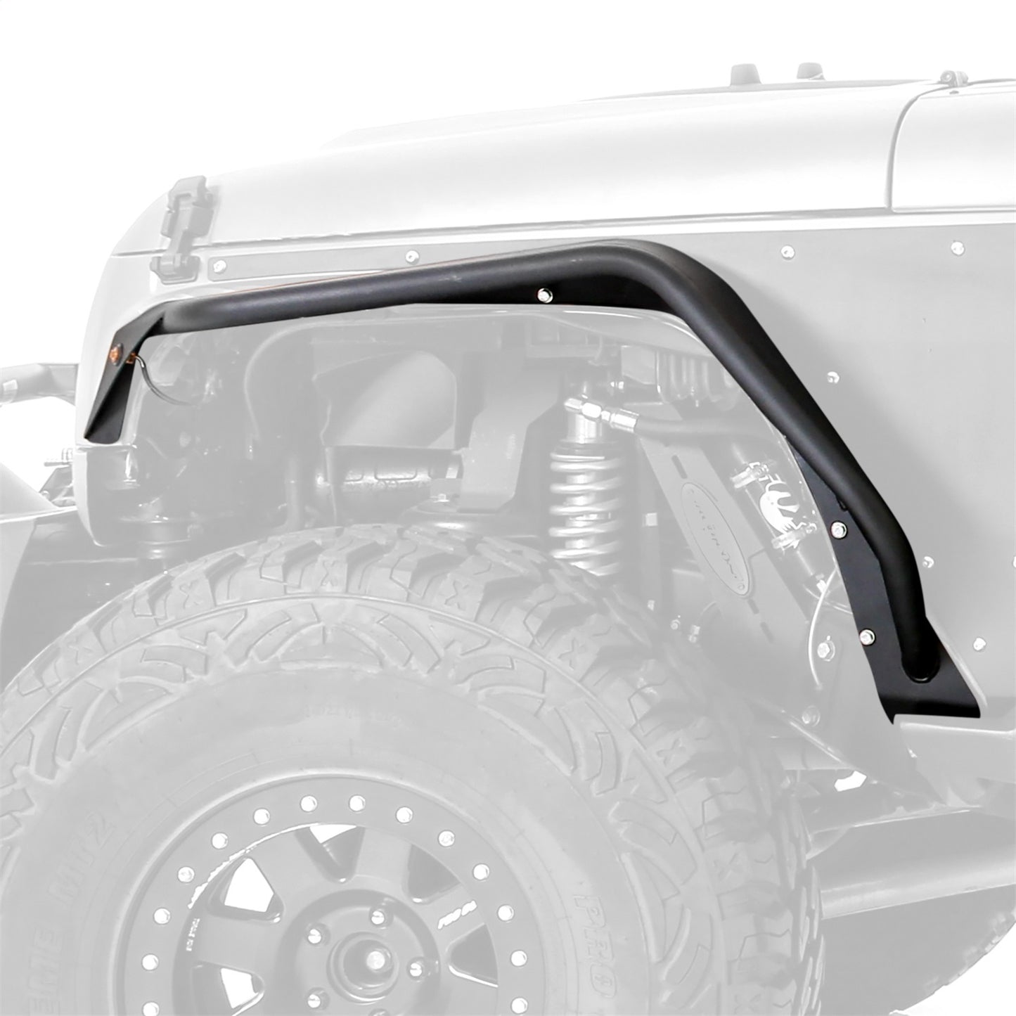 Smittybilt XRC Fender Flare Set Front Black Textured 3/4 in. L.E.D Turn Signal Lights Incl. I 76838
