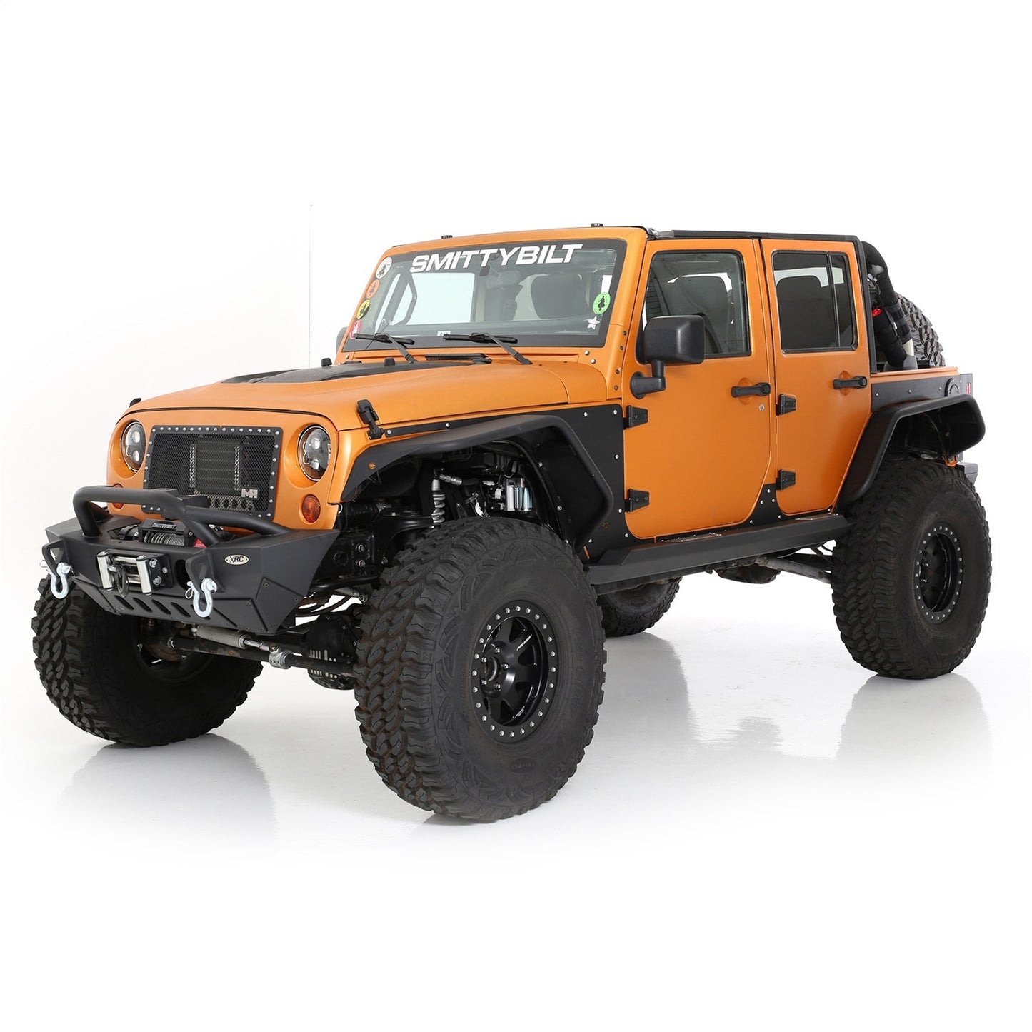 Smittybilt XRC Fender Flare Set Front Black Textured 3/4 in. L.E.D Turn Signal Lights Incl. I 76838