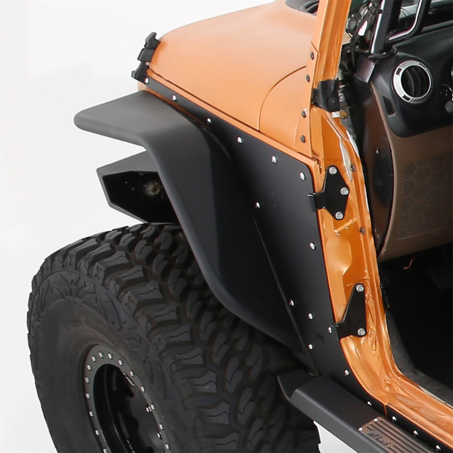 Smittybilt XRC Fender Flare Set Front Black Textured 3/4 in. L.E.D Turn Signal Lights Incl. I 76838