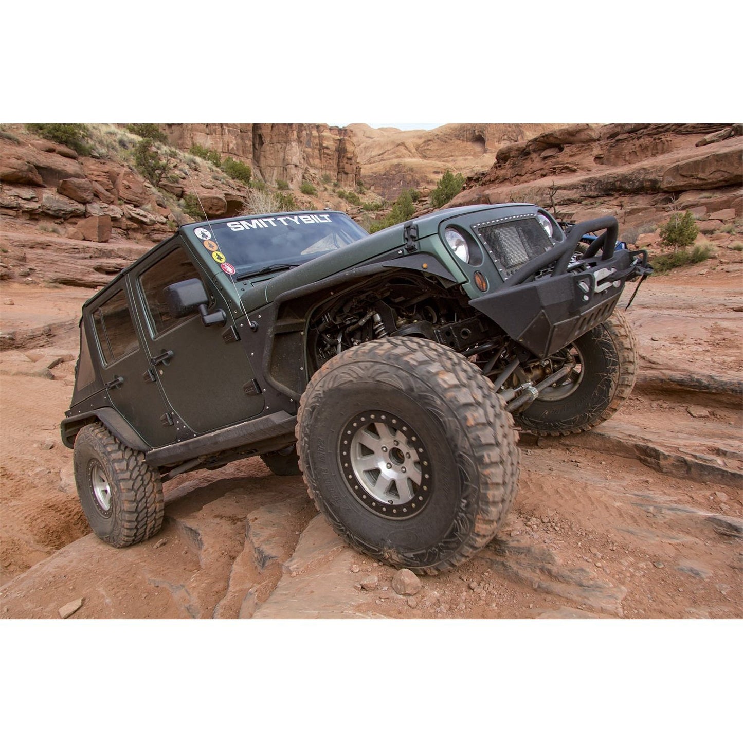 Smittybilt XRC Fender Flare Set Front Black Textured 3/4 in. L.E.D Turn Signal Lights Incl. I 76838
