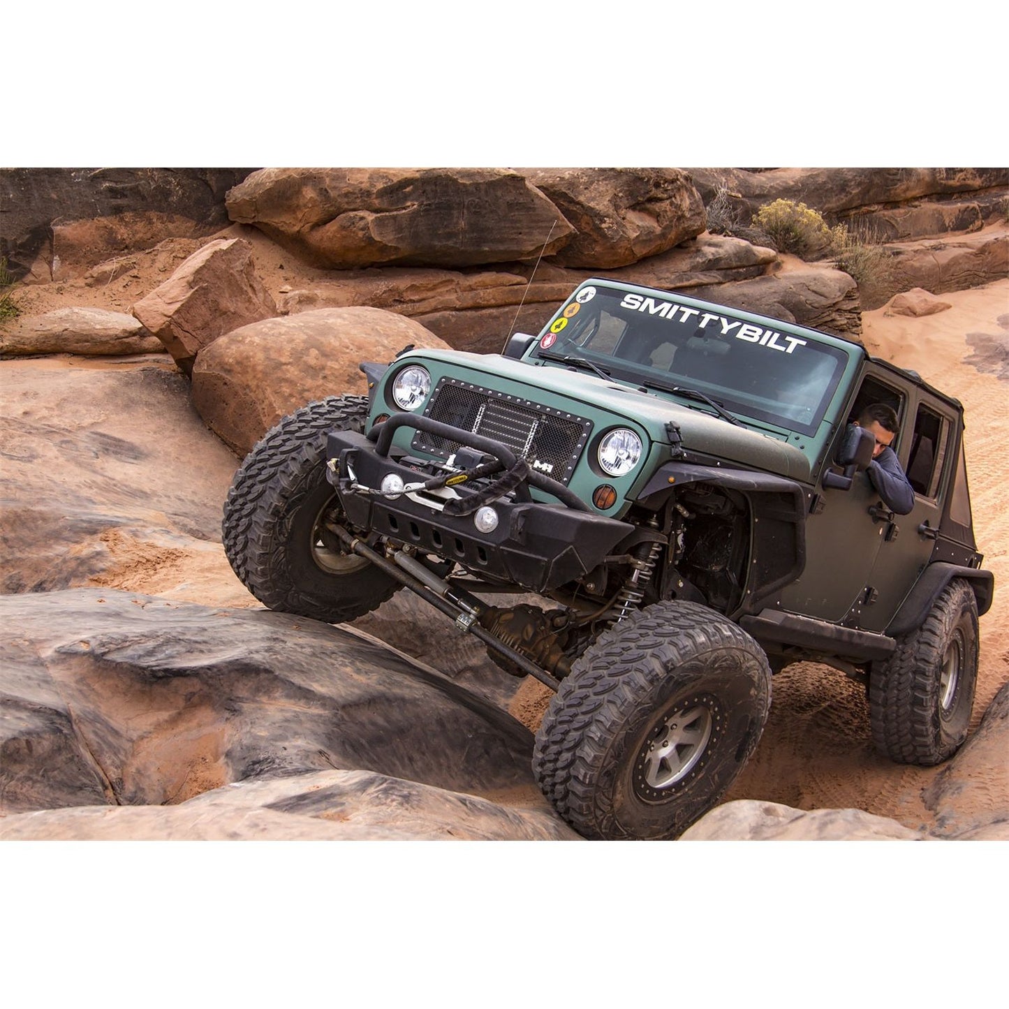 Smittybilt XRC Fender Flare Set Front Black Textured 3/4 in. L.E.D Turn Signal Lights Incl. I 76838