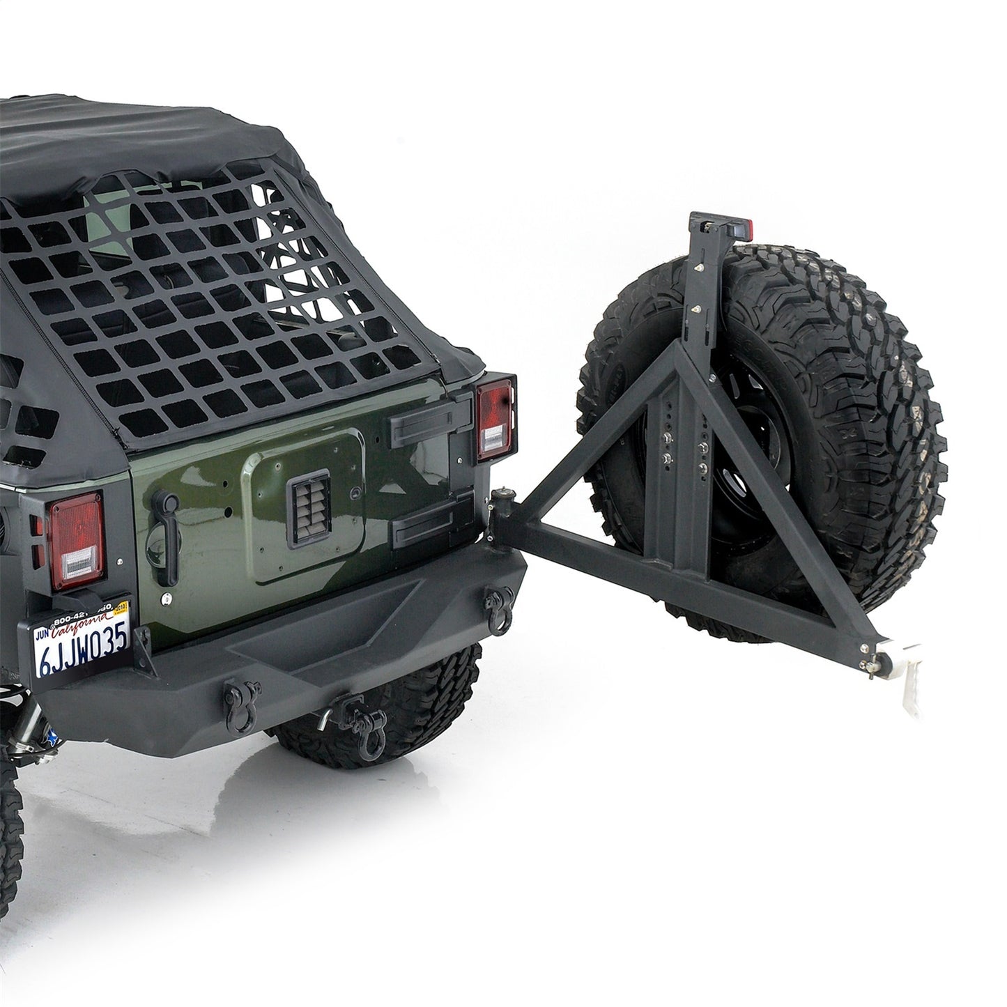 Smittybilt XRC Tire Carrier Textured Black No Drill Installation I 76856-02