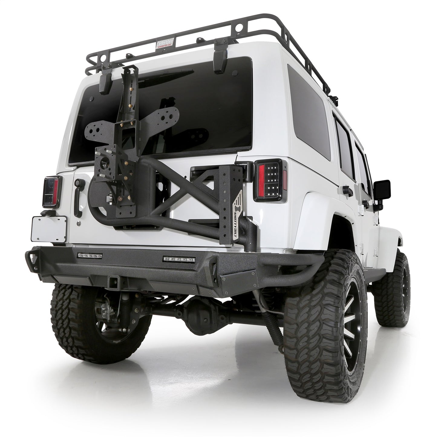 Smittybilt XRC Tire Carrier Bolt on Design For SRC Gen2 Bumpers Black Textured I 76857