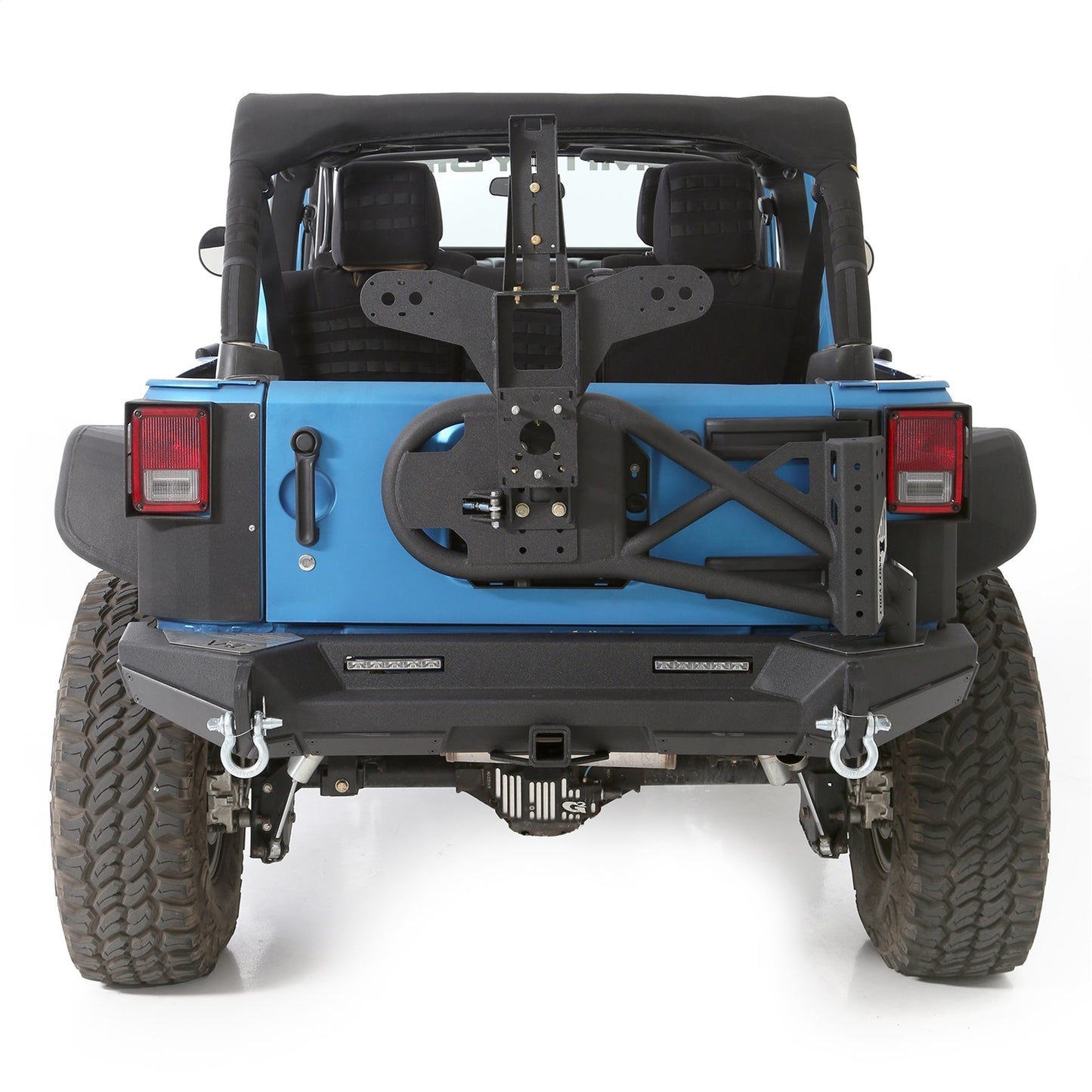 Smittybilt XRC Tire Carrier Bolt on Design For SRC Gen2 Bumpers Black Textured I 76857
