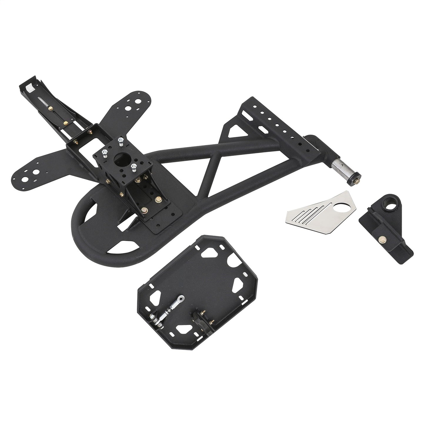 Smittybilt XRC Tire Carrier Bolt on Design For SRC Gen2 Bumpers Black Textured I 76857