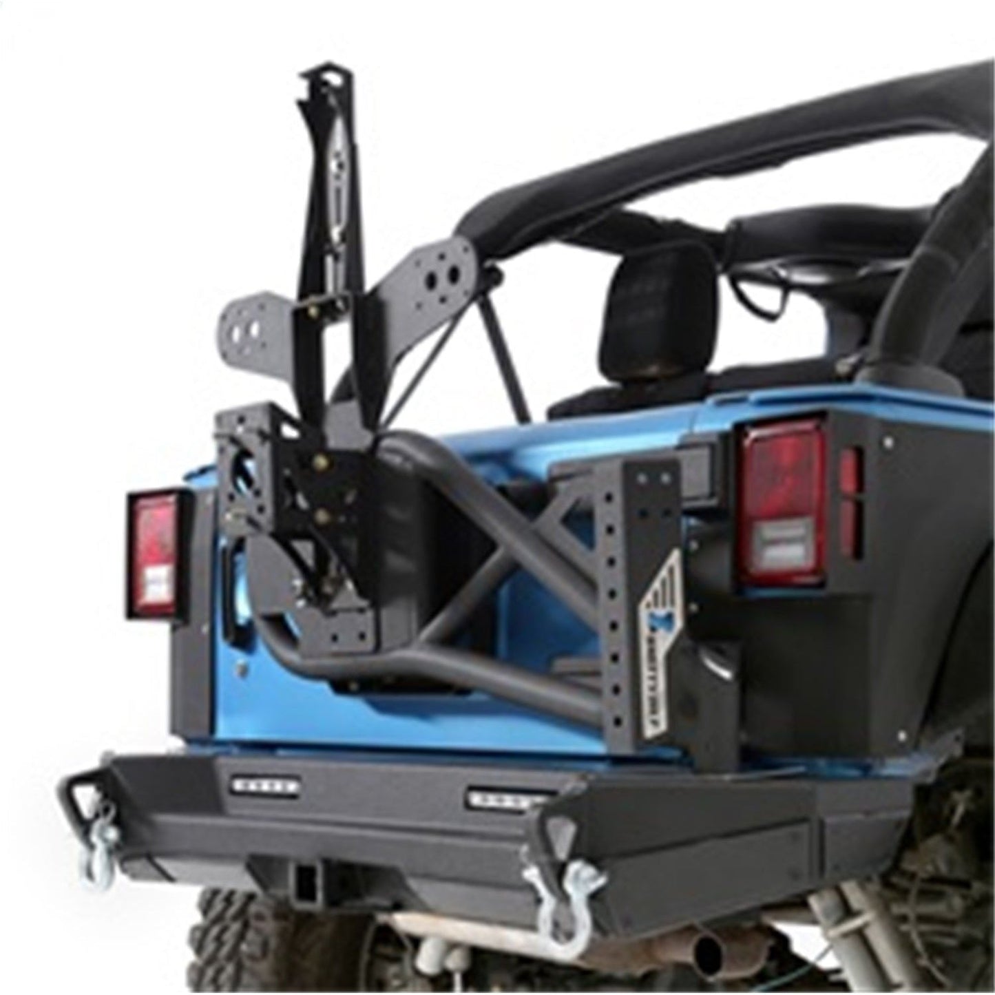 Smittybilt XRC Tire Carrier Bolt on Design For SRC Gen2 Bumpers Black Textured I 76857