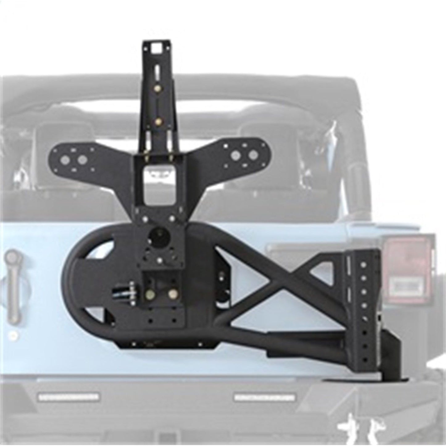 Smittybilt XRC Tire Carrier Bolt on Design For SRC Gen2 Bumpers Black Textured I 76857