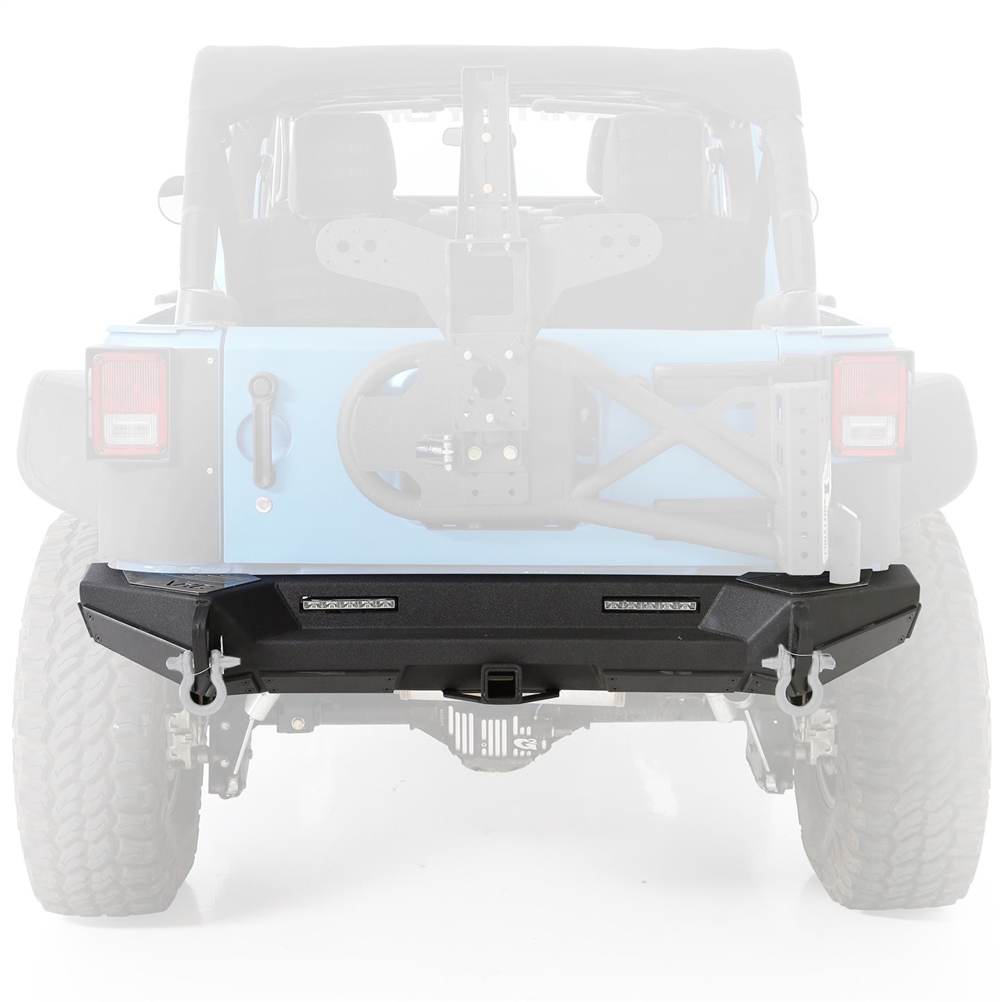 Smittybilt XRC GEN 2 Rear Bumper Textured Black Incl. Roto Pax® Gas Can Holder I 76858
