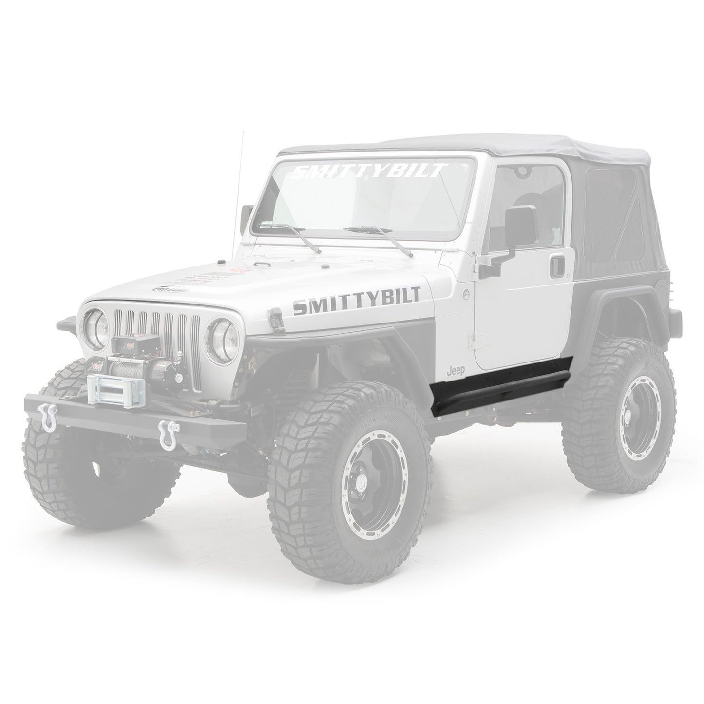 Smittybilt XRC Rock Slider w/Step Matte Black Powder Coat I 76871