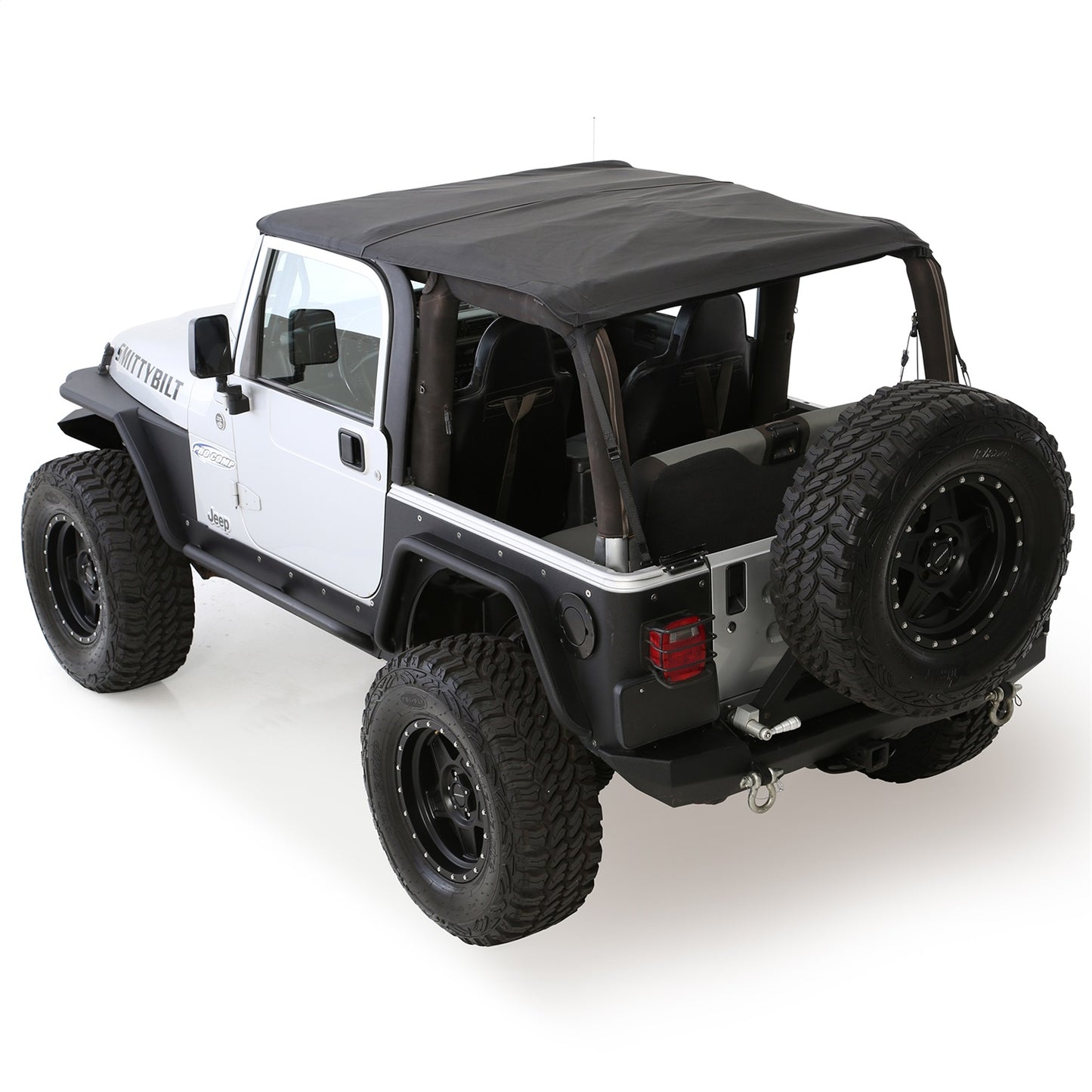 Smittybilt XRC Tube Fender Front w/3 in. Flare Textured Black Powder Coat Relocates Factory Latch I 76873