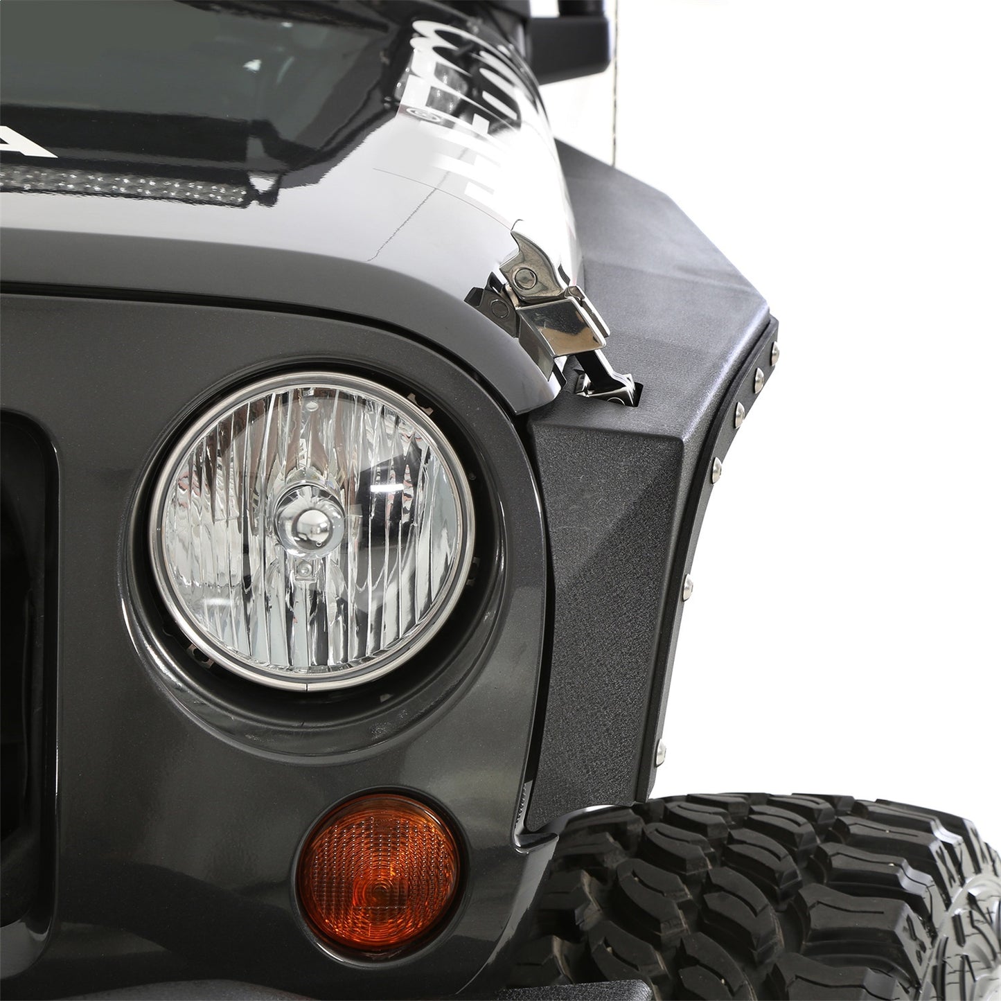 Smittybilt XRC Armor Fender Skin Front Matte Black Powder Coat Incl. Inner Fender Liner I 76880
