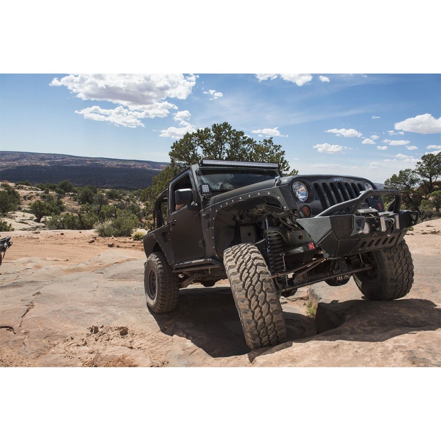 Smittybilt XRC Armor Fender Skin Front Matte Black Powder Coat Incl. Inner Fender Liner I 76880