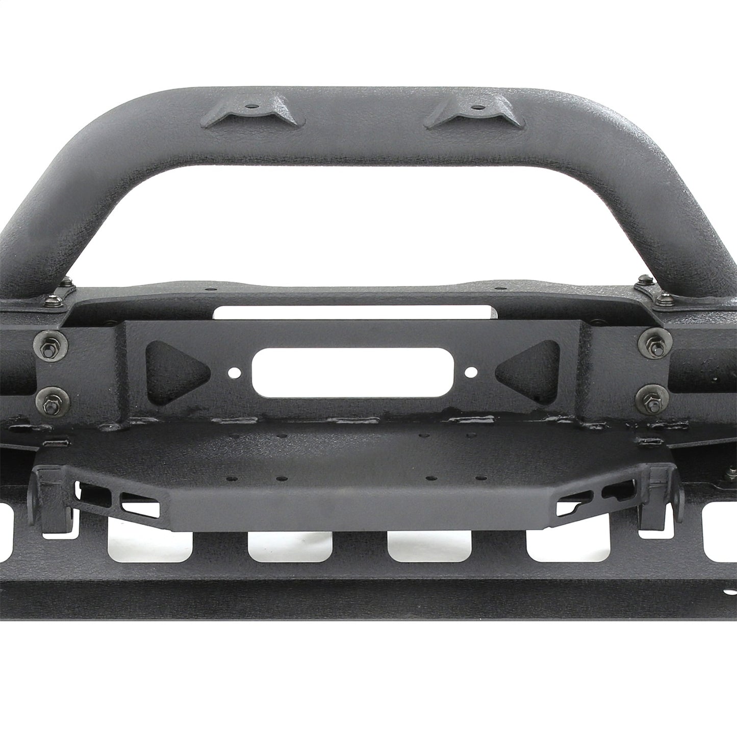 Smittybilt XRC Atlas Front Bumper Textured Matte Black Incl. Winch Plate Skid Plate D-Rings I 76892