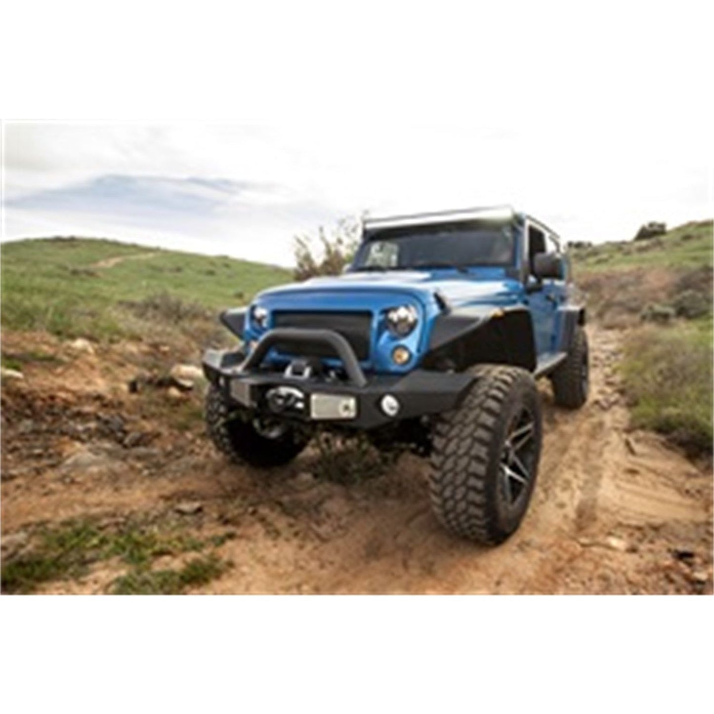 Smittybilt XRC Atlas Front Bumper Textured Matte Black Incl. Winch Plate Skid Plate D-Rings I 76892