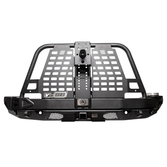 Smittybilt Atlas Rear Bumper w/Tire Gate Steal Powder Coat I 77897