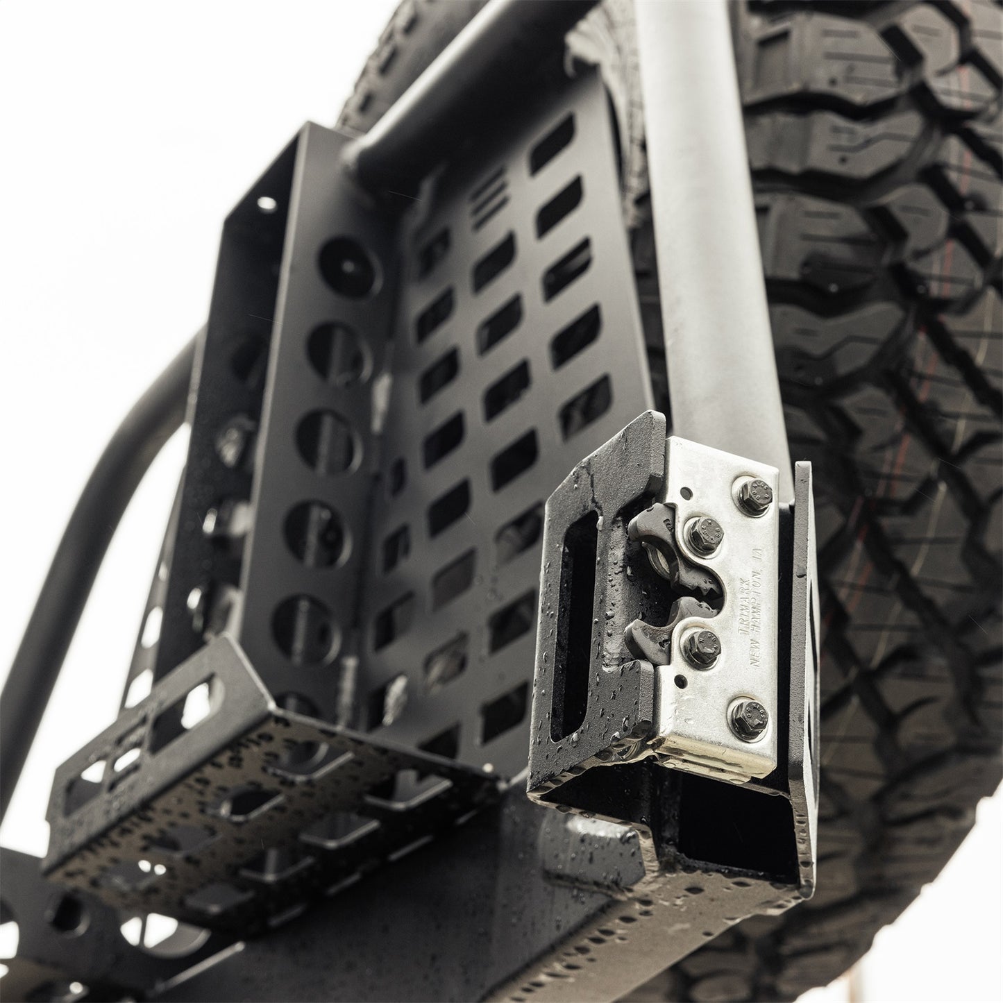 Smittybilt Rear Bumper Atlas 3/16 in. Cold Rolled Steel Tire Gate PN 77897-02 Sold Separately I 77897-01