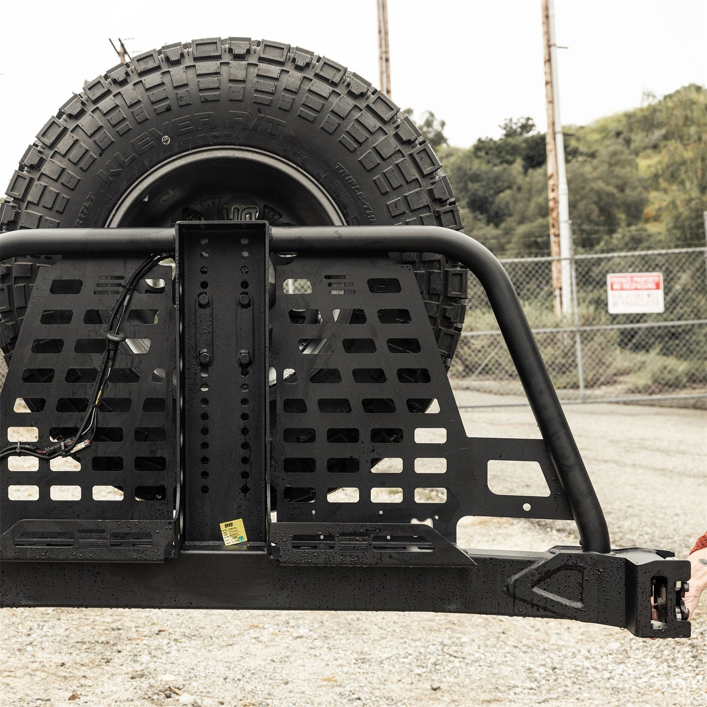 Smittybilt Rear Bumper Atlas 3/16 in. Cold Rolled Steel Tire Gate PN 77897-02 Sold Separately I 77897-01