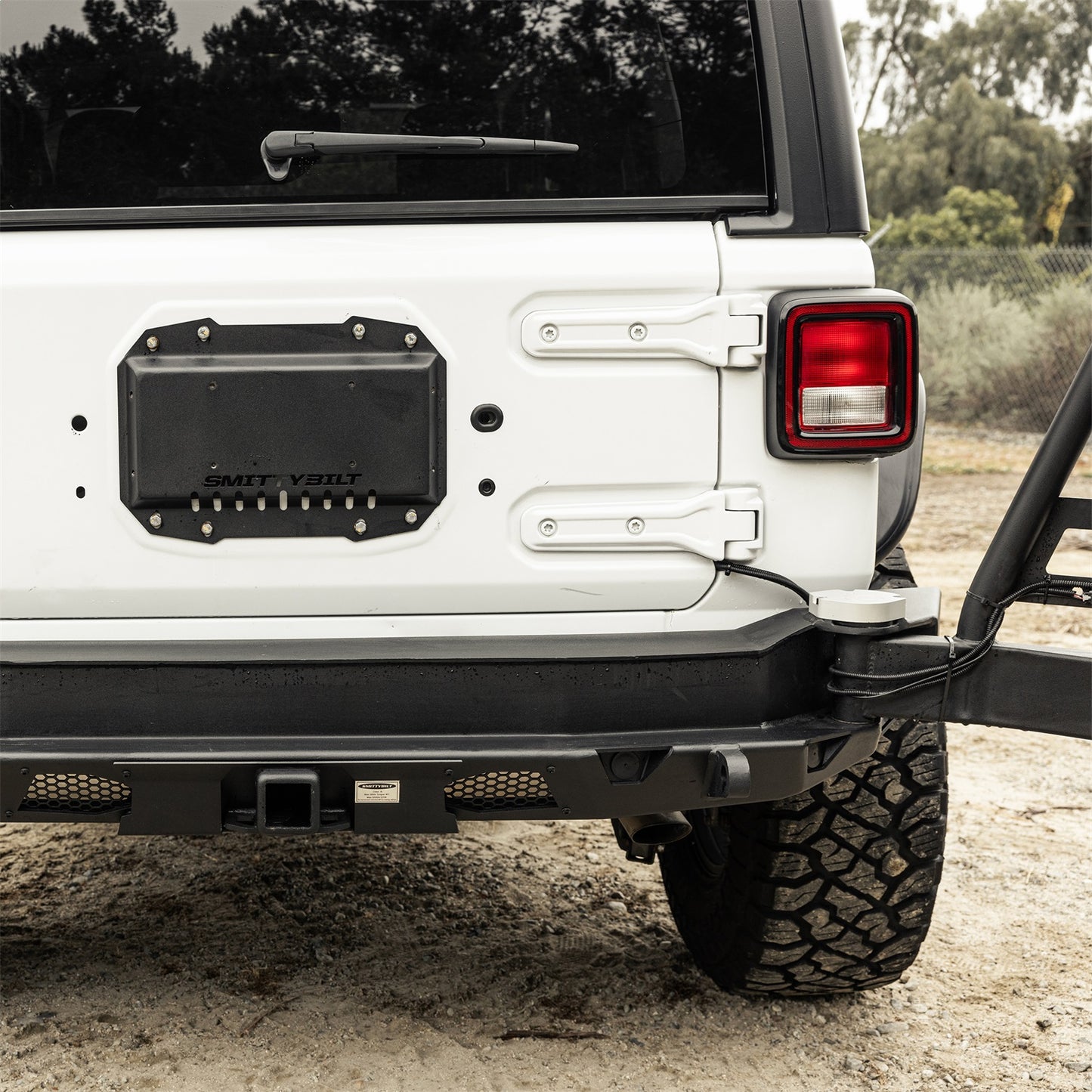 Smittybilt Rear Bumper Atlas 3/16 in. Cold Rolled Steel Tire Gate PN 77897-02 Sold Separately I 77897-01